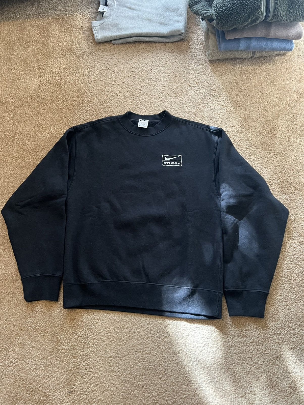 Nike × Stussy Nike x Stussy NRG Washed Fleece Crewneck | Grailed