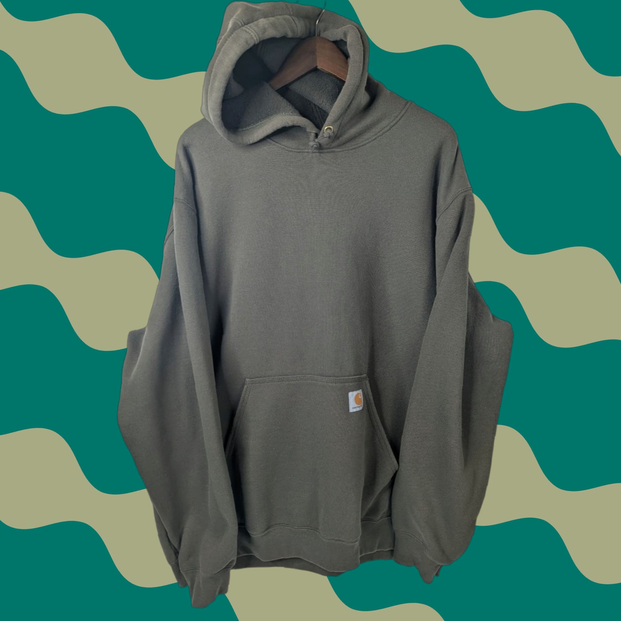 Carhartt Carhartt Mens Hoodie 2XL Original Fit Green Sweatshirt K121-316 Size US XXL / EU 58 / 5 - 1 Thumbnail