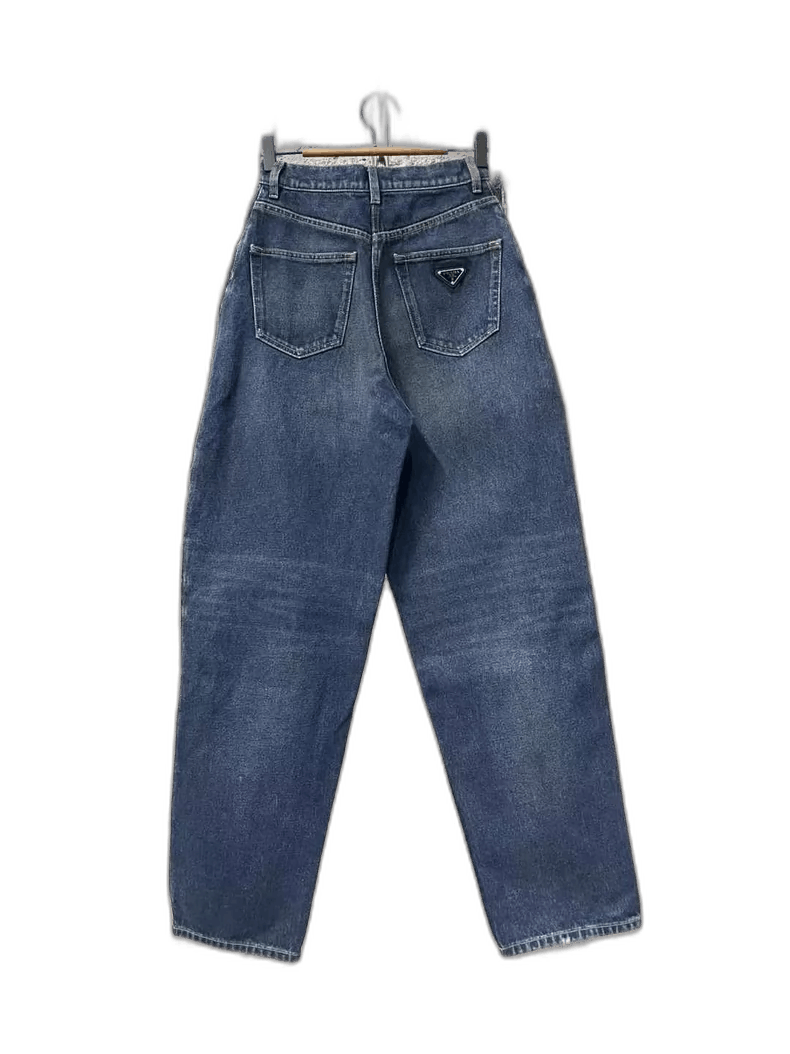 Prada Prada Denim Pants with Metal Triangle Logo Size US 26 / EU 42 - 1 Thumbnail