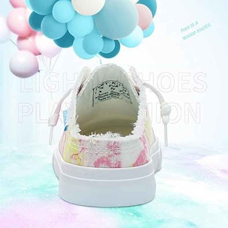 Other Obtaom Women's Size 8 Pink Yellow Canvas Memory Foam Mules Size US 8 / IT 38 - 4 Thumbnail