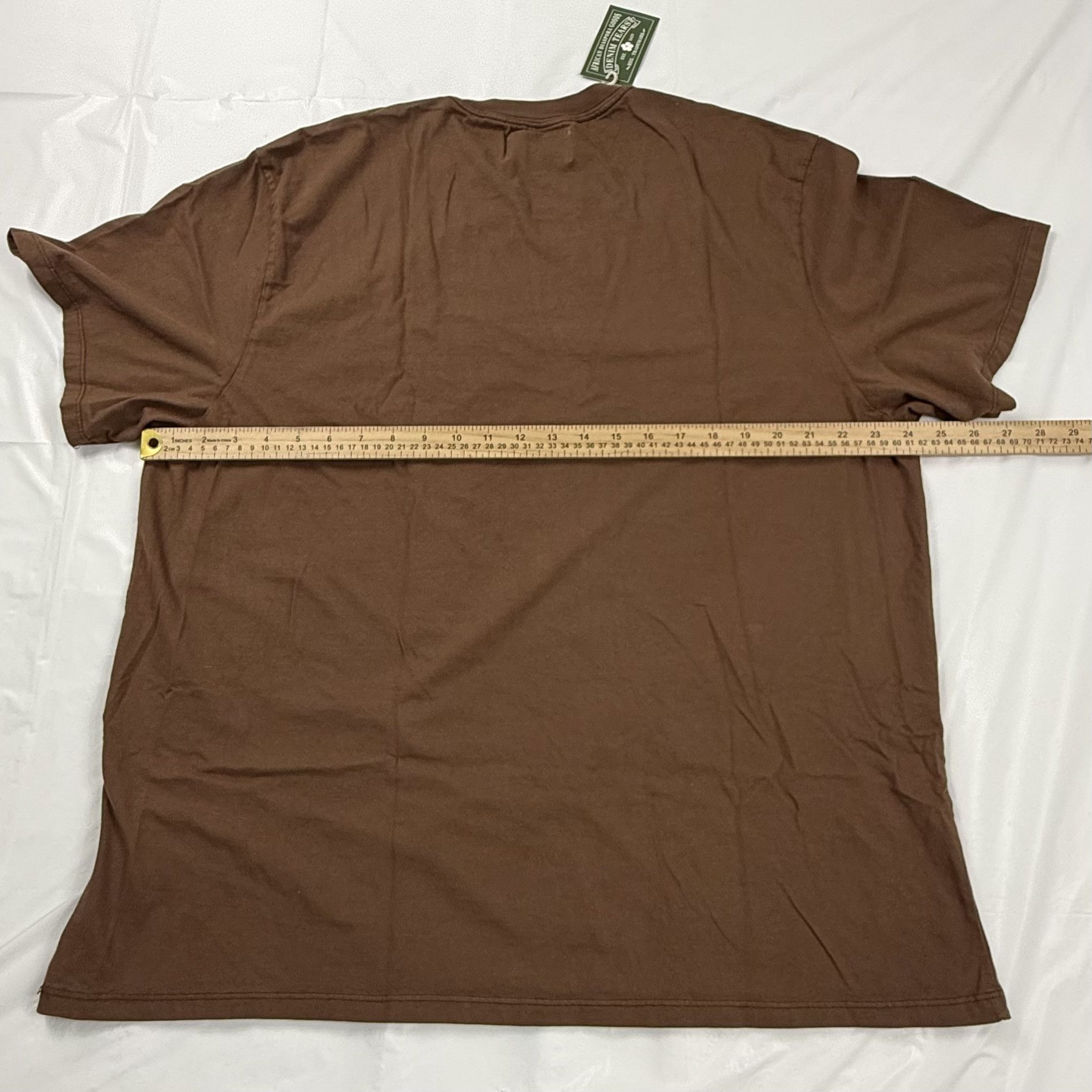 DENIM TEARS Denim Tears Brown Peace Sign Puff Print Graphic T-Shirt XXL Size US XL / EU 56 / 4 - 3 Thumbnail