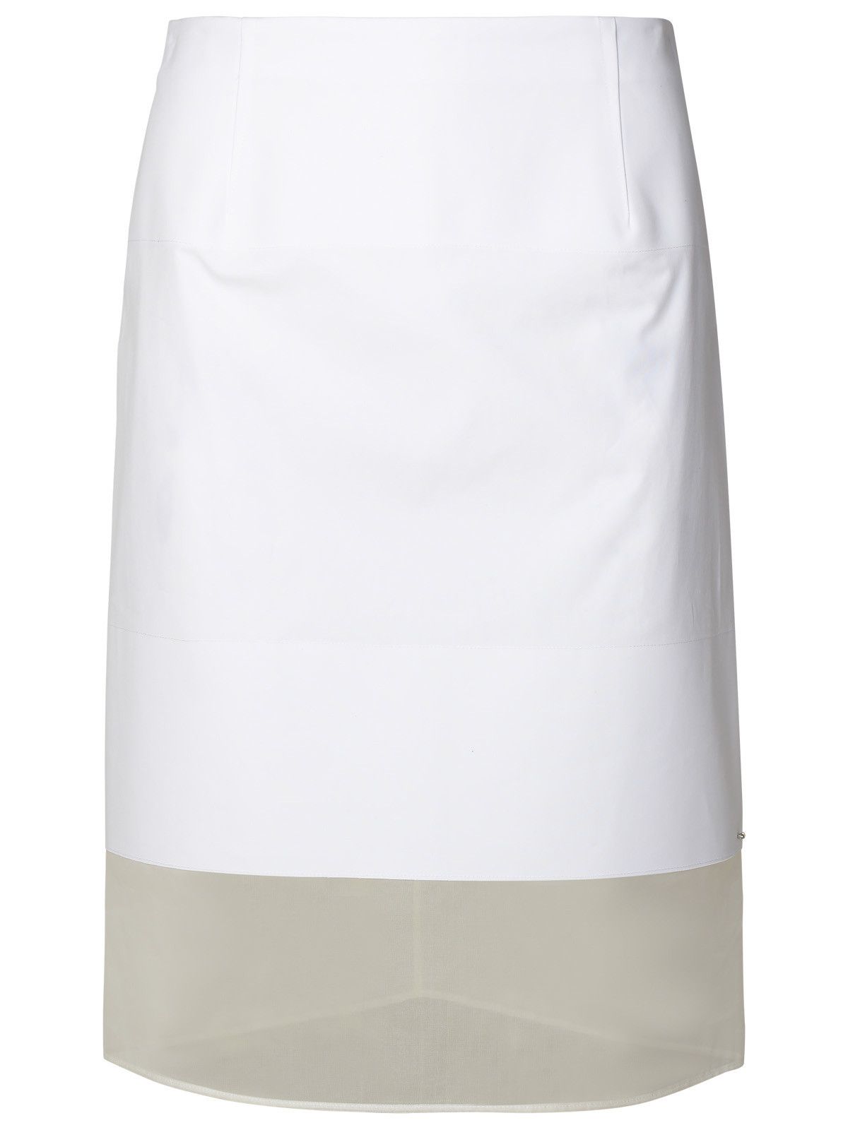 image of Sportmax 'turchia' White Cotton Skirt, Women's (Size 26)