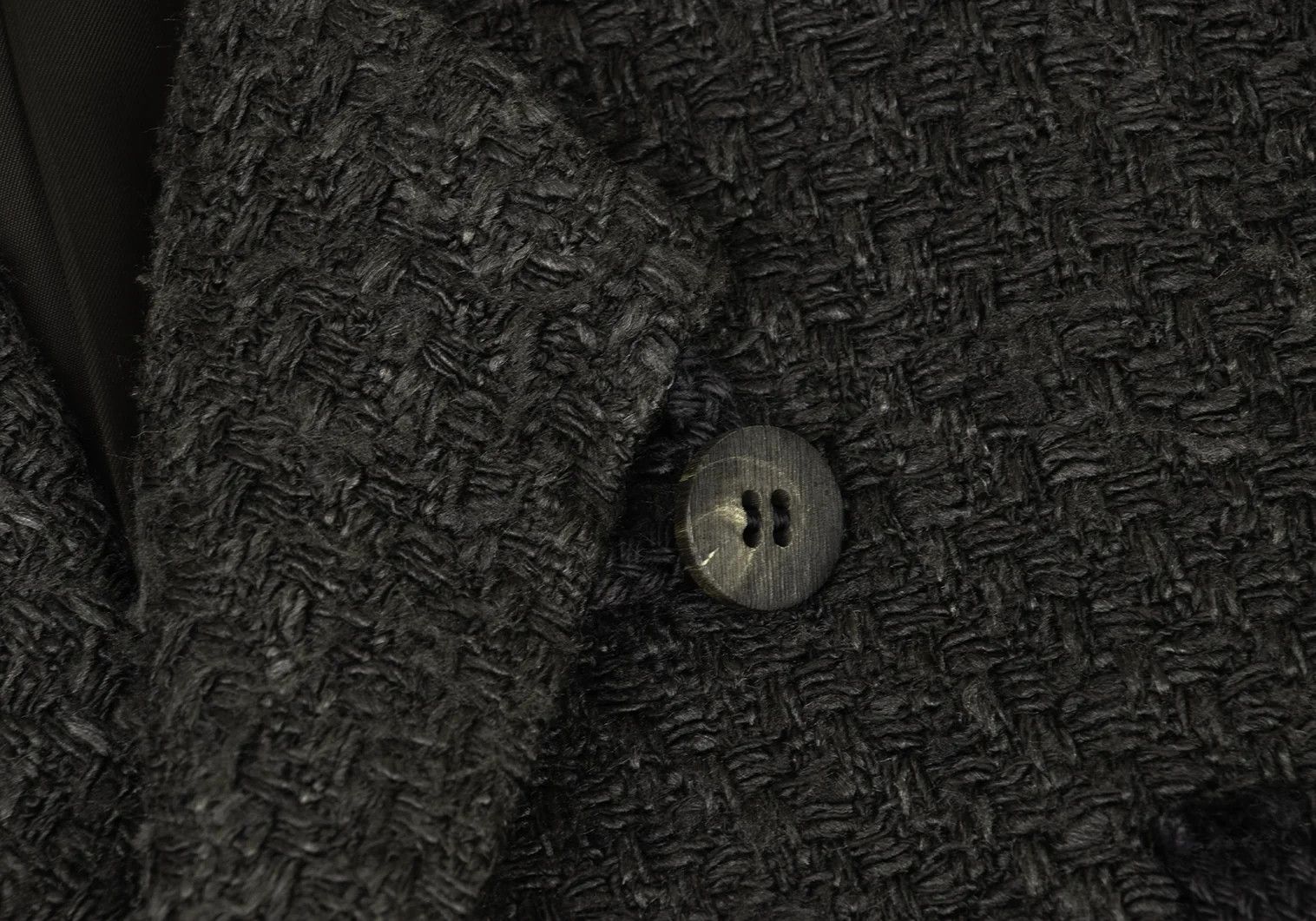 Issey Miyake Silk T Stand Collar Jacket in Khaki, Size L Size US L / EU 52-54 / 3 - 5 Thumbnail