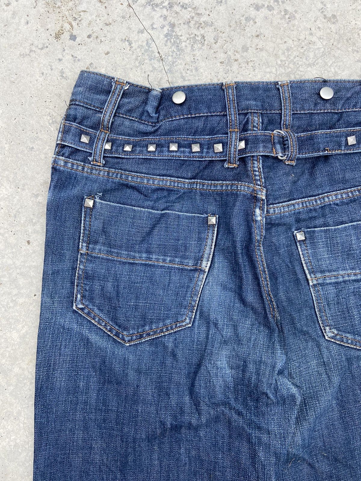 14th Addiction World wide love jeans baggy flared jeans studded Size US 31 - 13 Thumbnail