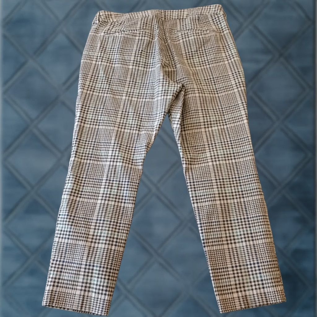 Old Navy VINTAGE? No — Old Navy Pixie Cropped Pants Womens Size 14 Gray Plaid Stretch Pockets 34x24.5 Size 36" / US 14 / IT 50 - 1 Thumbnail