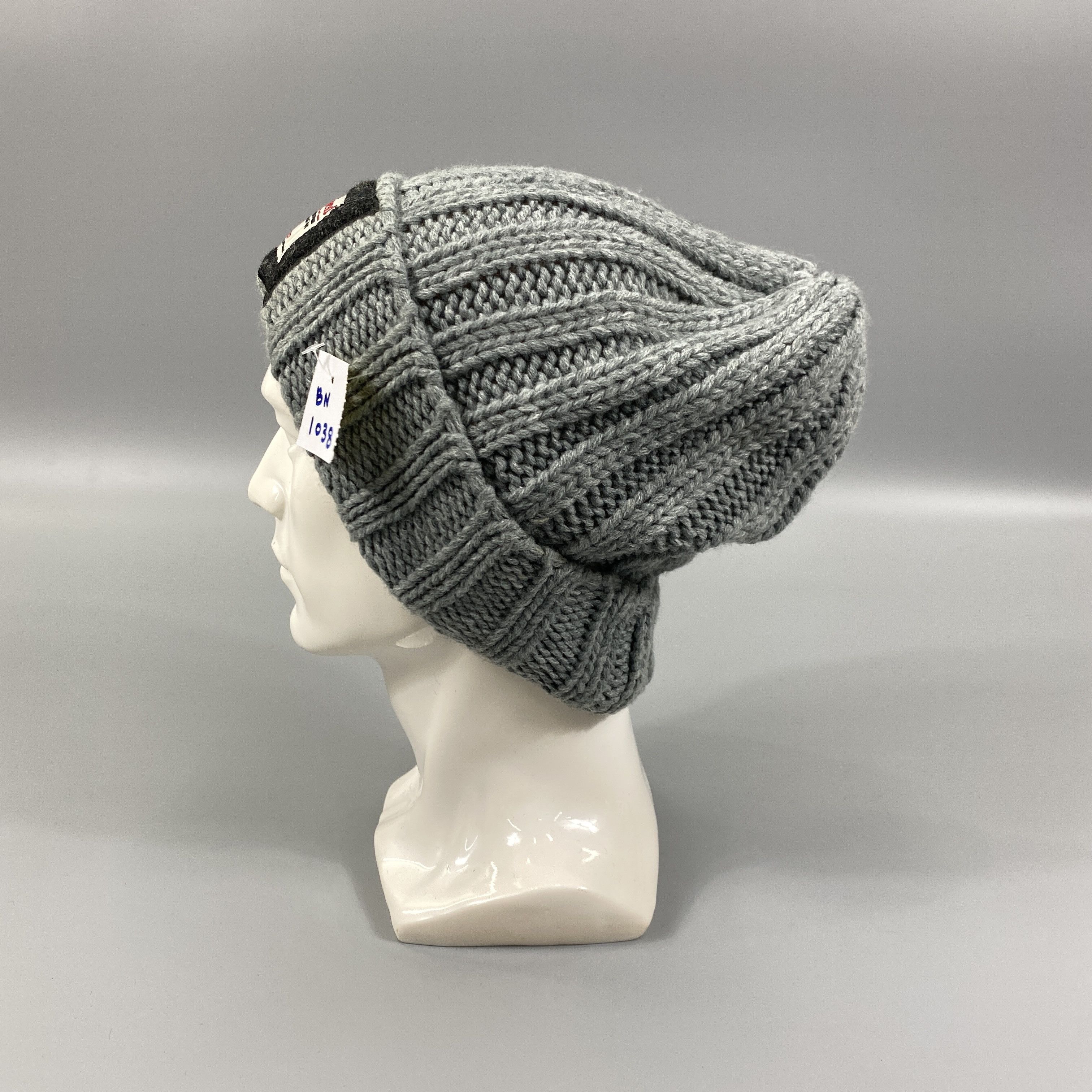 Japanese Brand Harris Tweed Knitted Beanie Hats -1038 Size ONE SIZE - 2 Thumbnail