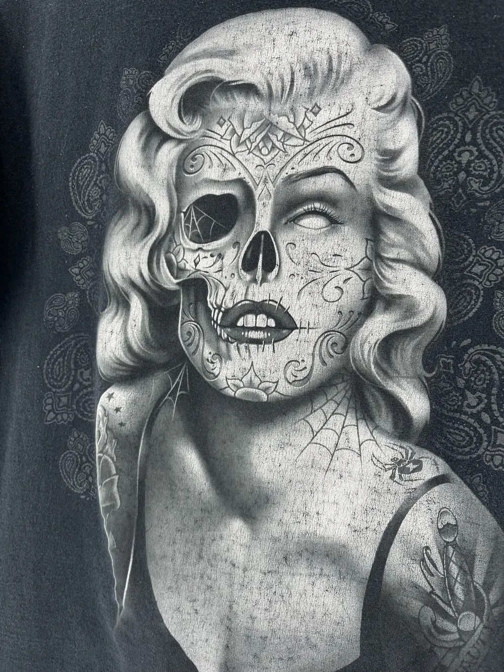 Band Tees Vintage Marilyn Monroe Skull Tattoo Tshirt Dead Face Horror Size US L / EU 52-54 / 3 - 5 Thumbnail