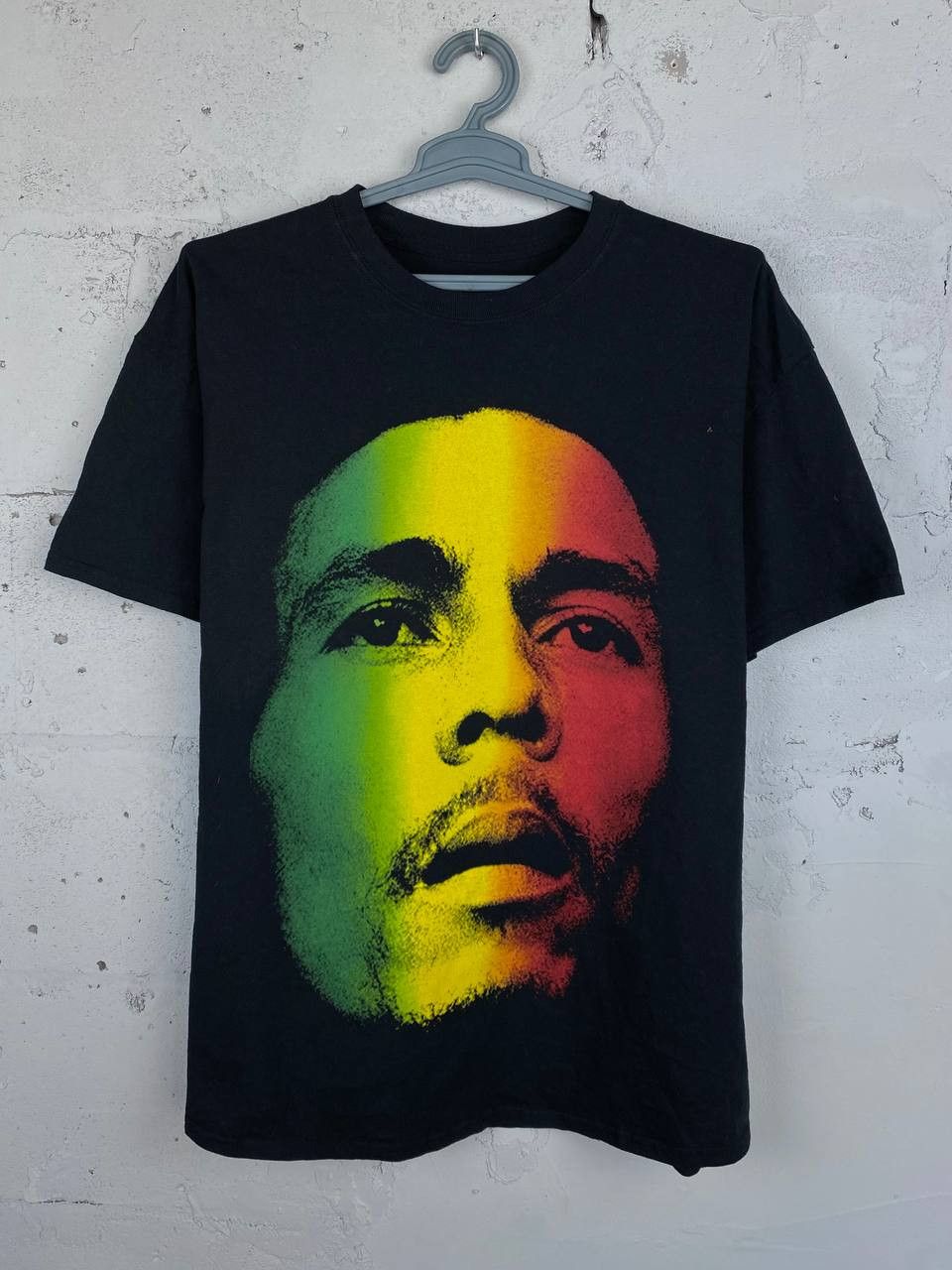 Bob Marley × Vintage × Zion Rootswear Vintage Y2K Bob Marley Big Print Zion Black T-Shirt Size US XL / EU 56 / 4 - 1 Thumbnail