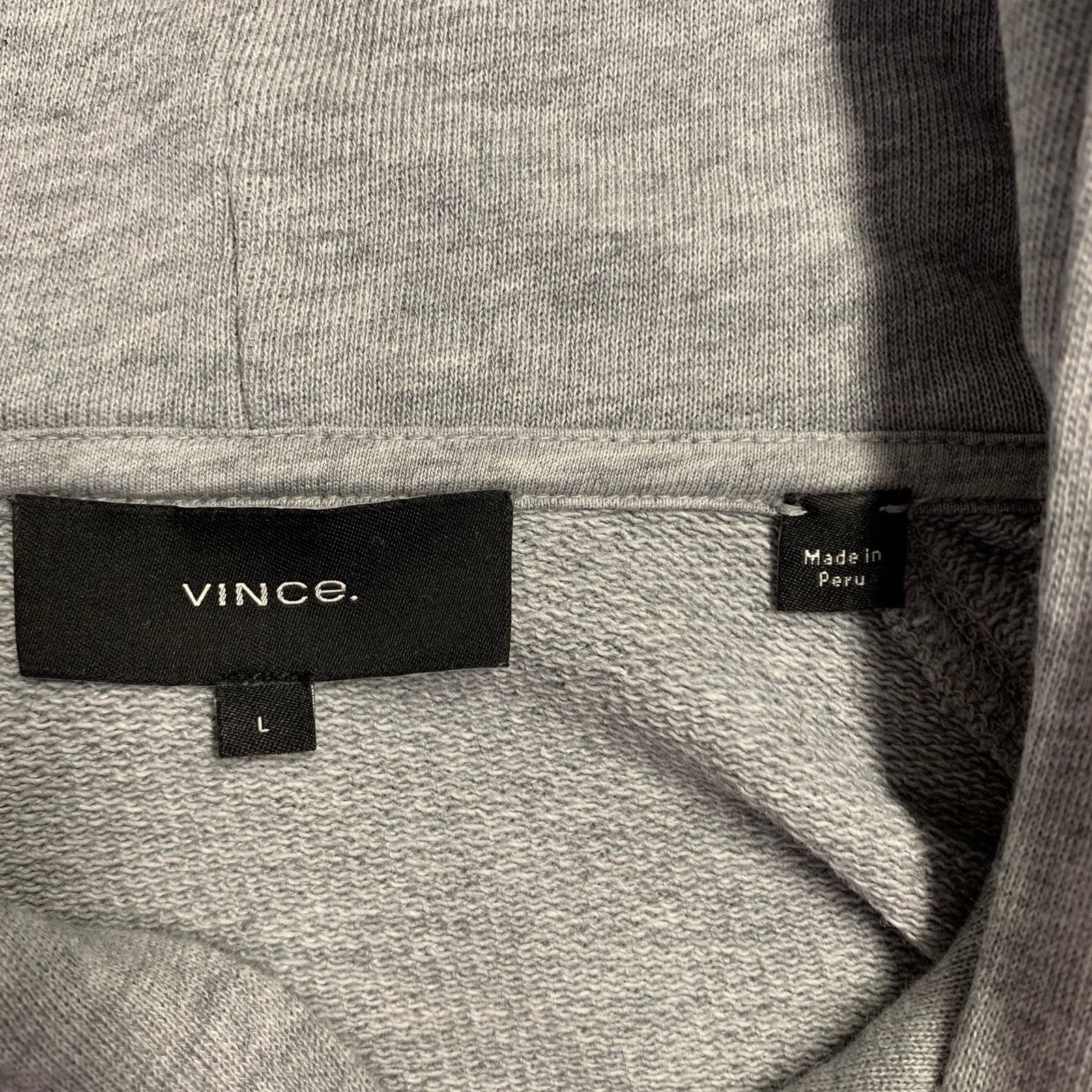Vince VINCE Size L Heather Grey Cotton Jersey Hooded Sweatshirt Size US L / EU 52-54 / 3 - 4 Thumbnail
