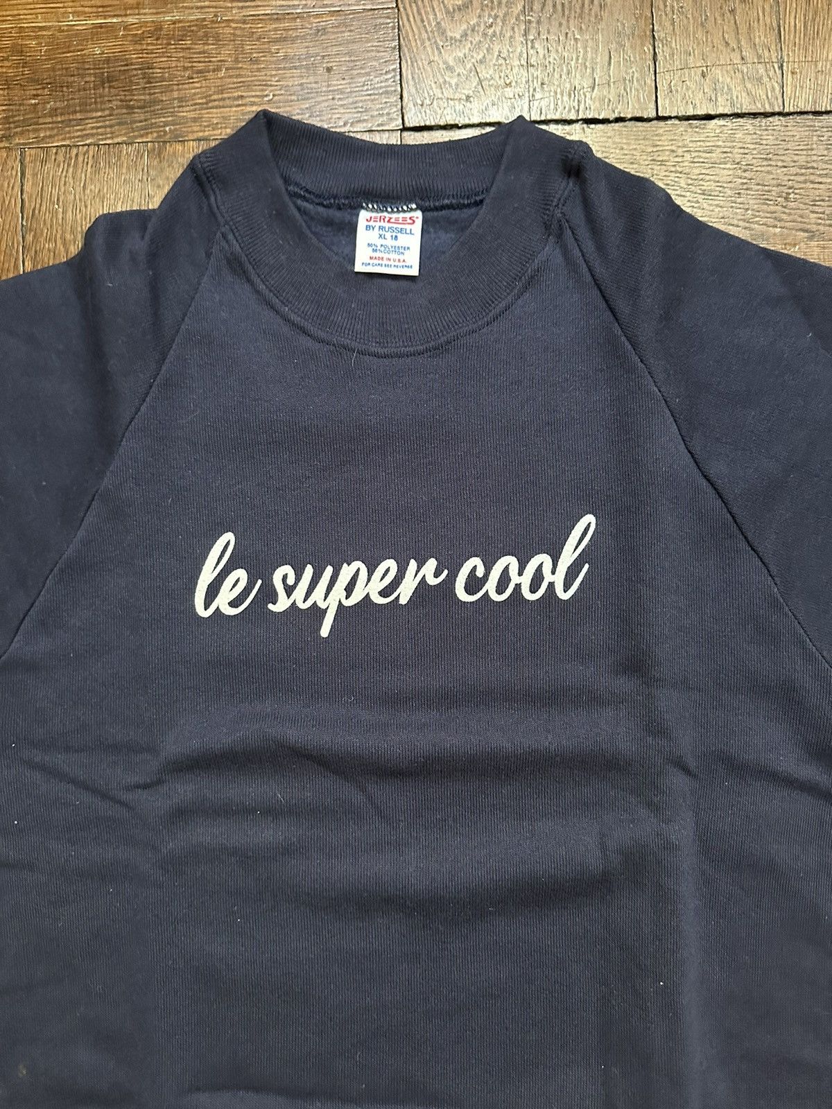 Russell Athletic Vintage Jerzees Raglan Sweatshirt with Le Super Cool Print Size M / US 6-8 / IT 42-44 - 1 Thumbnail
