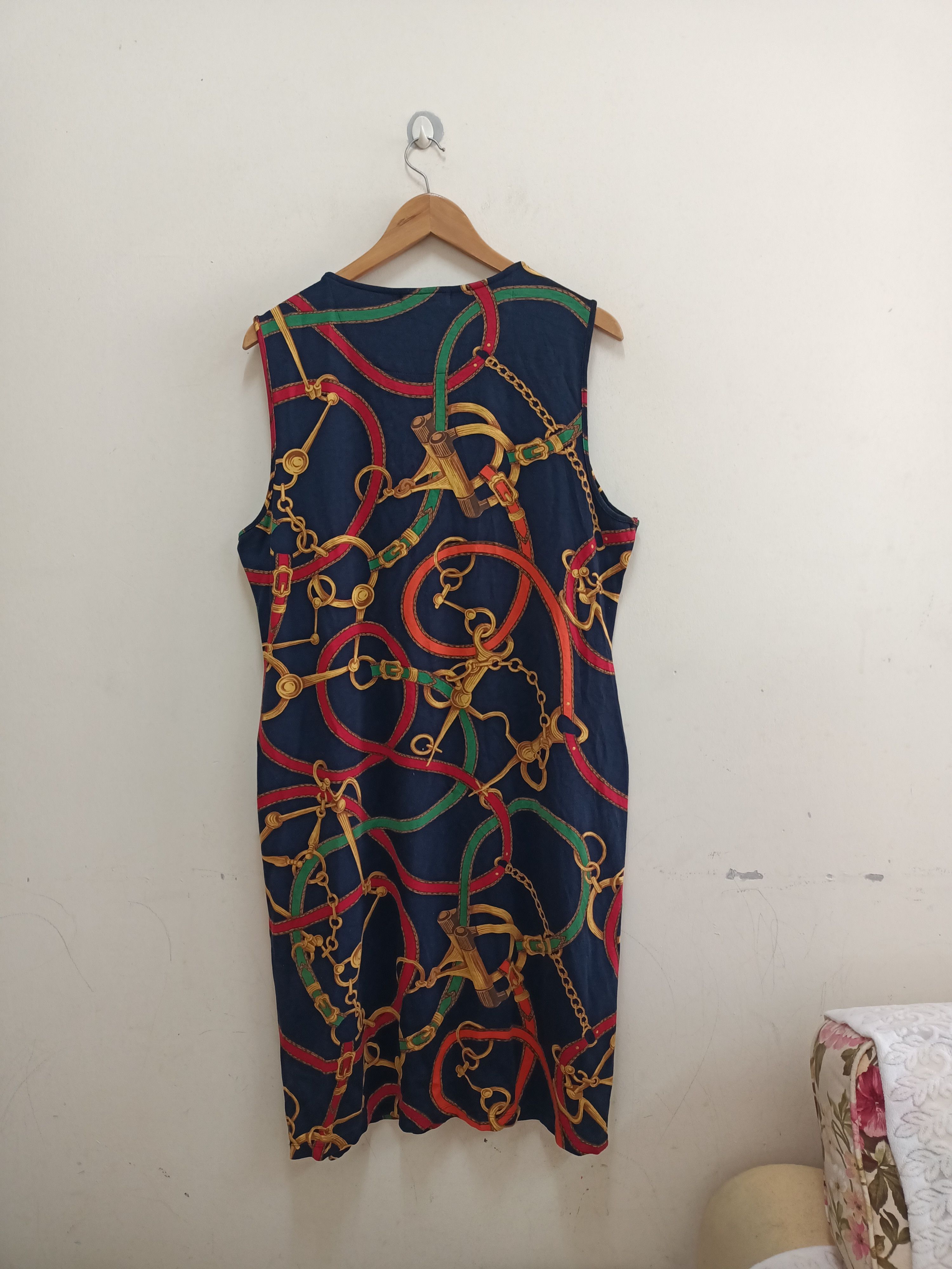 Lauren Ralph Lauren Lauren by Polo Ralph Lauren Multi Chain Straps Print Dress Size XL / US 12-14 / IT 48-50 - 3 Thumbnail