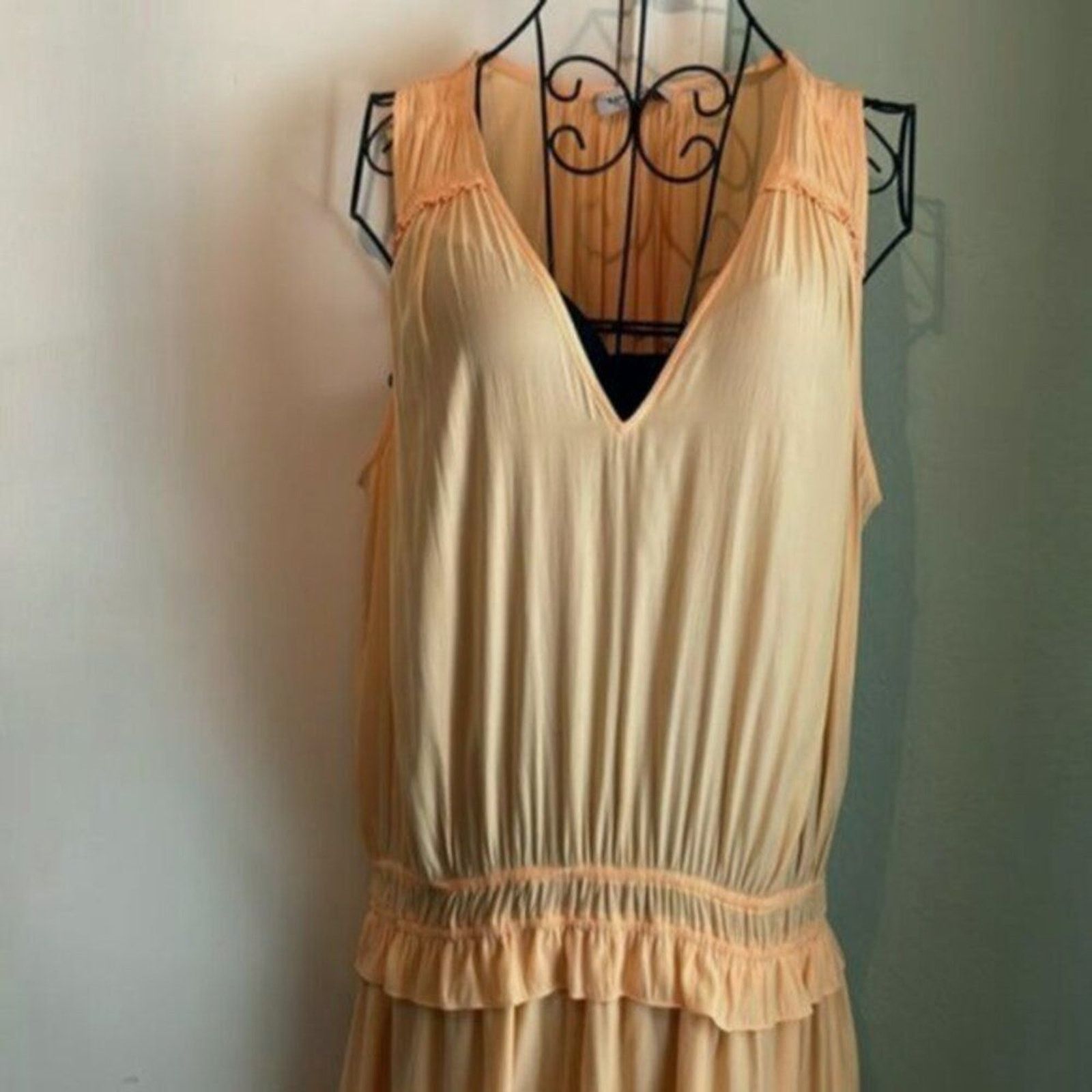 Ramy Brook Ramy Brook Kiara Smocked Mini Dress tangerine L Size L / US 10 / IT 46 - 11 Thumbnail