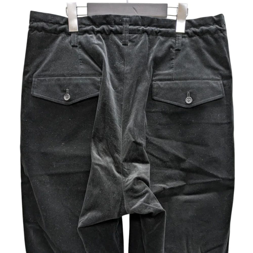 Yohji Yamamoto Yohji Yamamoto pour homme 24AW 50C VELVET TUCK PANTS Size US 35 - 4 Thumbnail