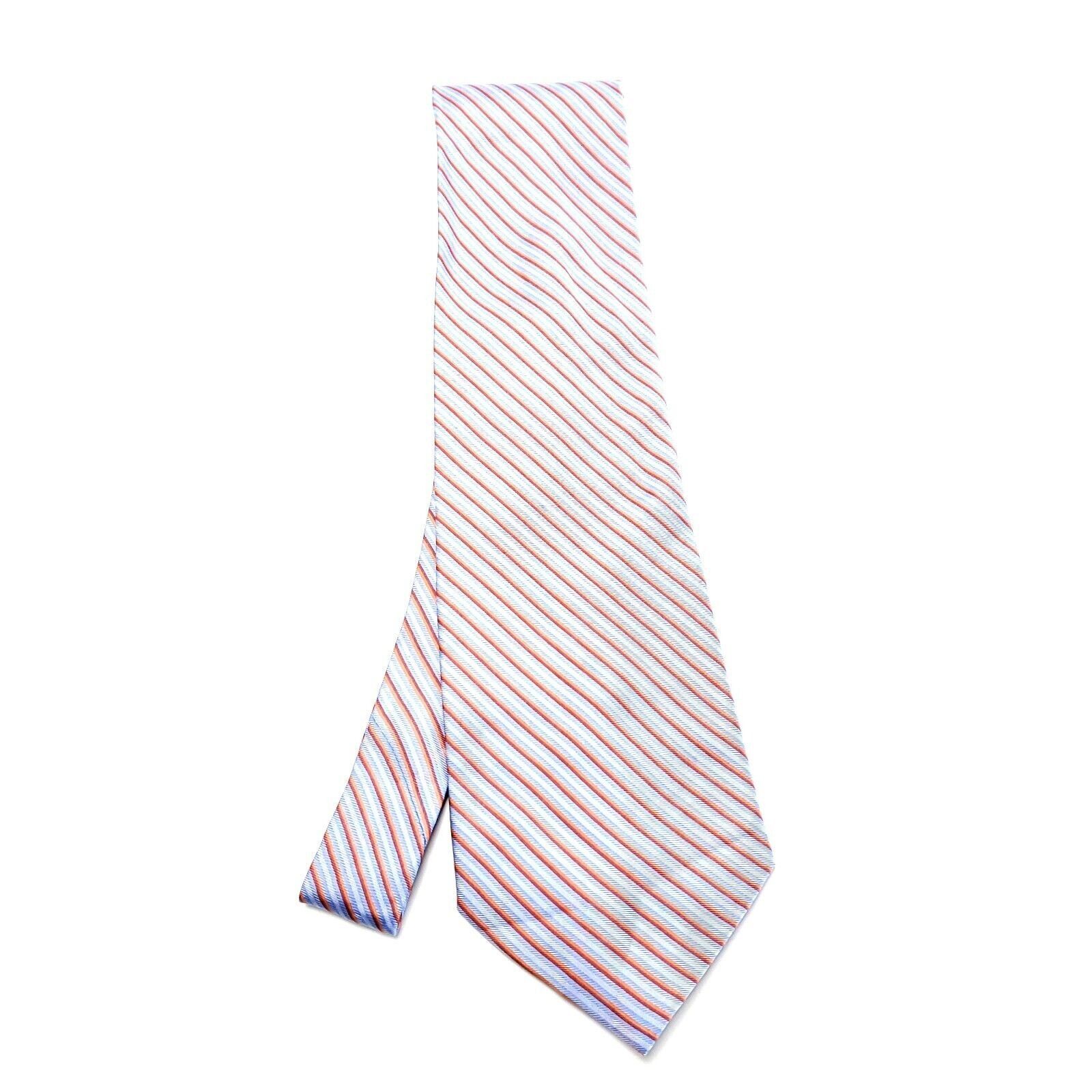 Liz Claiborne Claiborne Red White Silk Tie Woven Striped Size ONE SIZE - 6 Thumbnail