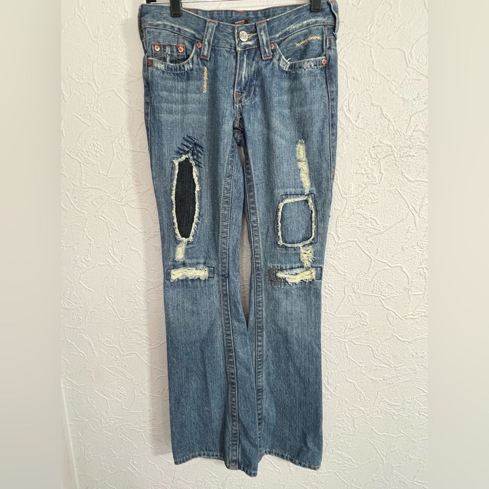 True Religion Y2k True Religion Patchwork Flare Jeans 28X32 SIZE 26 CLEAN Size 26" / US 2 / IT 38 - 1 Thumbnail