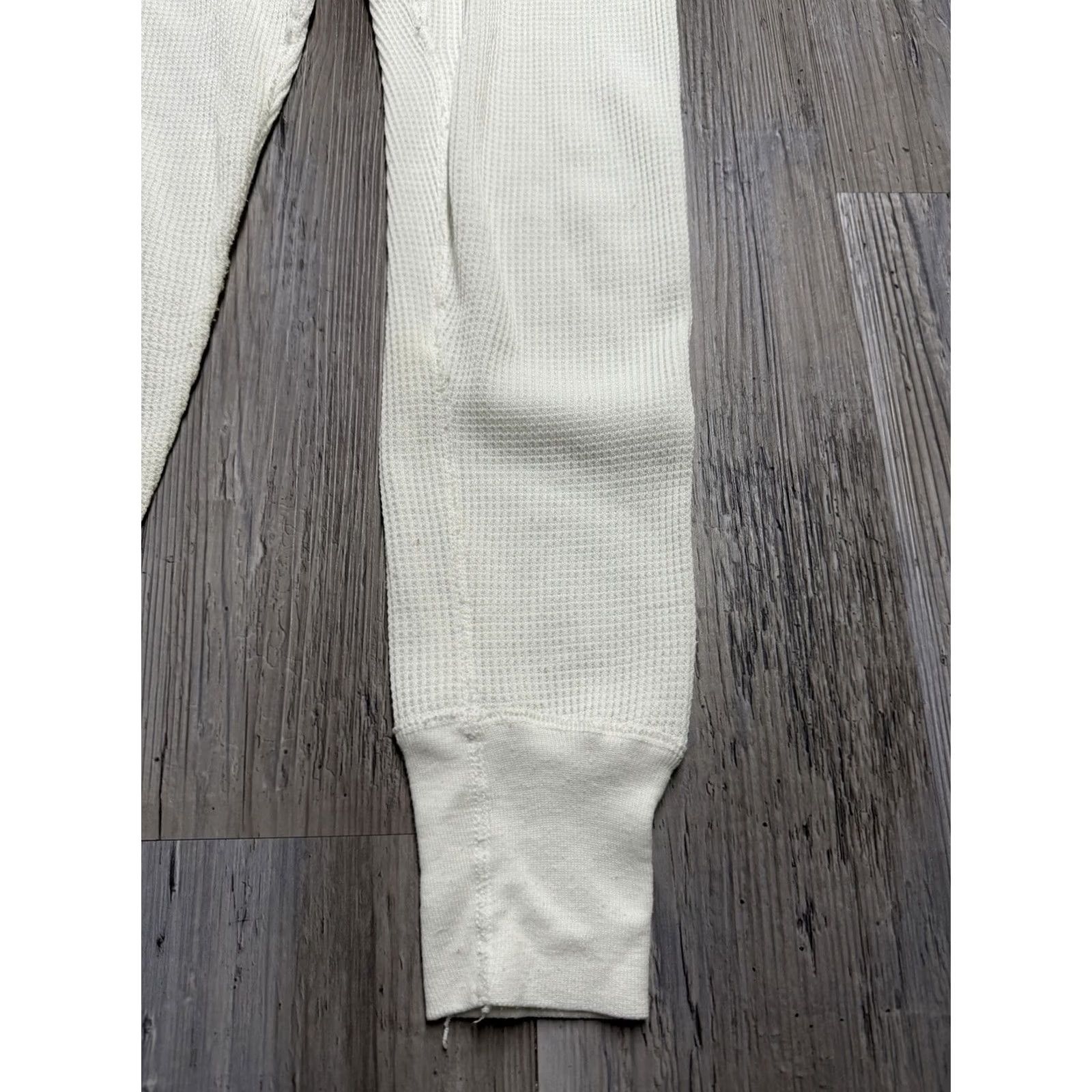 Fruit Of The Loom Vintage Fruit of the Loom Thermal Bottoms Waffle Knit White Long Johns Size M Size US 31 - 3 Thumbnail