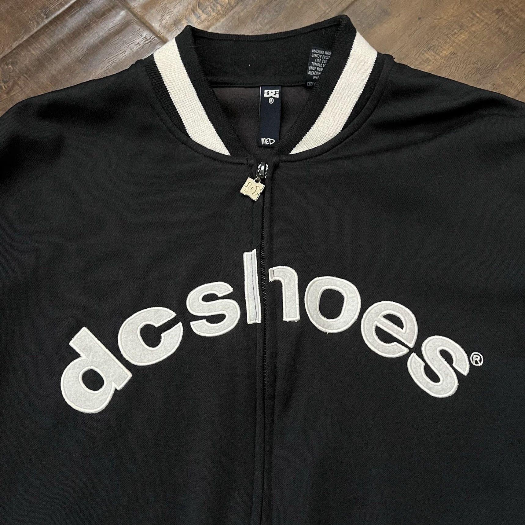Vintage Vintage DC Shoes Skate Varsity Track Jacket Mens Medium Full Zip Y2K Grunge Size US M / EU 48-50 / 2 - 3 Thumbnail