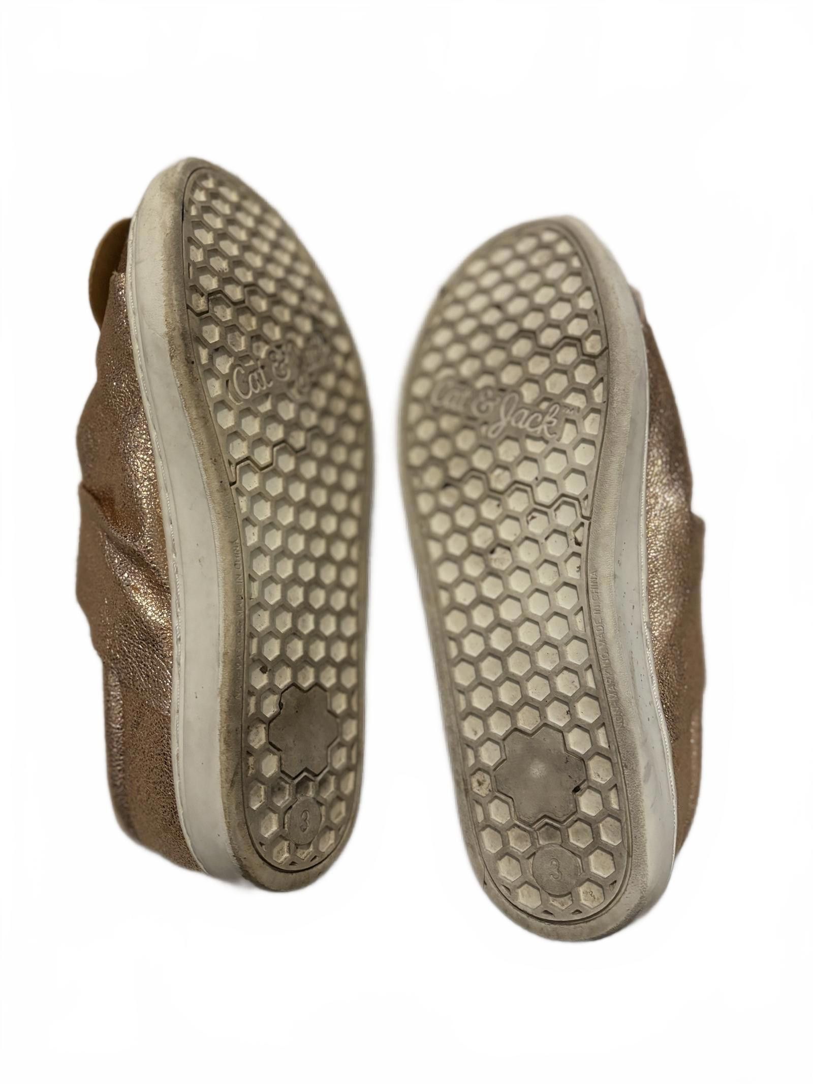 Designer Cat & Jack Fancy Slip-On Shoes - Shiny Bronze sz 5 Size US 5 / IT 35 - 4 Thumbnail