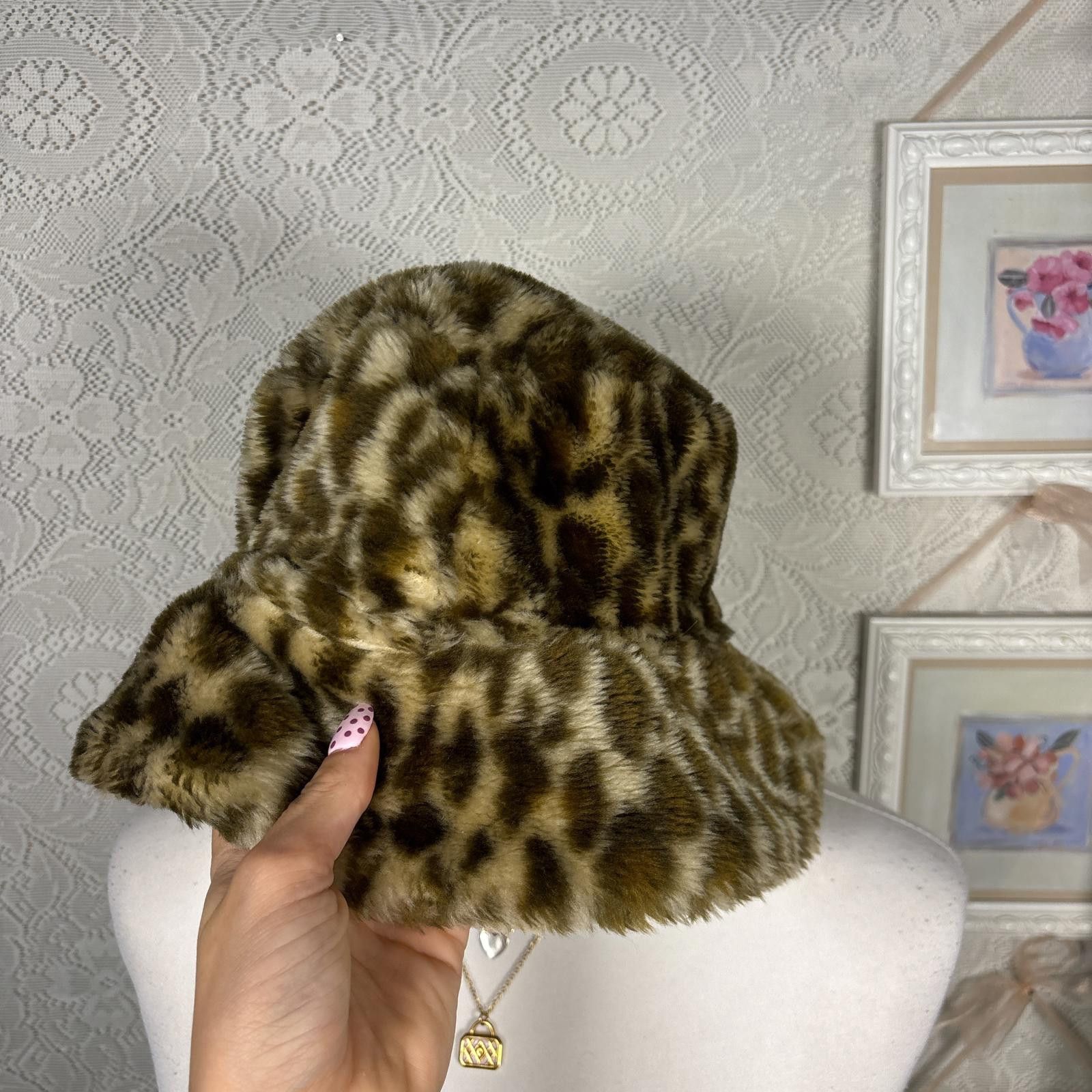 Other vintage cheetah print fur bucket hat Size ONE SIZE - 1 Thumbnail