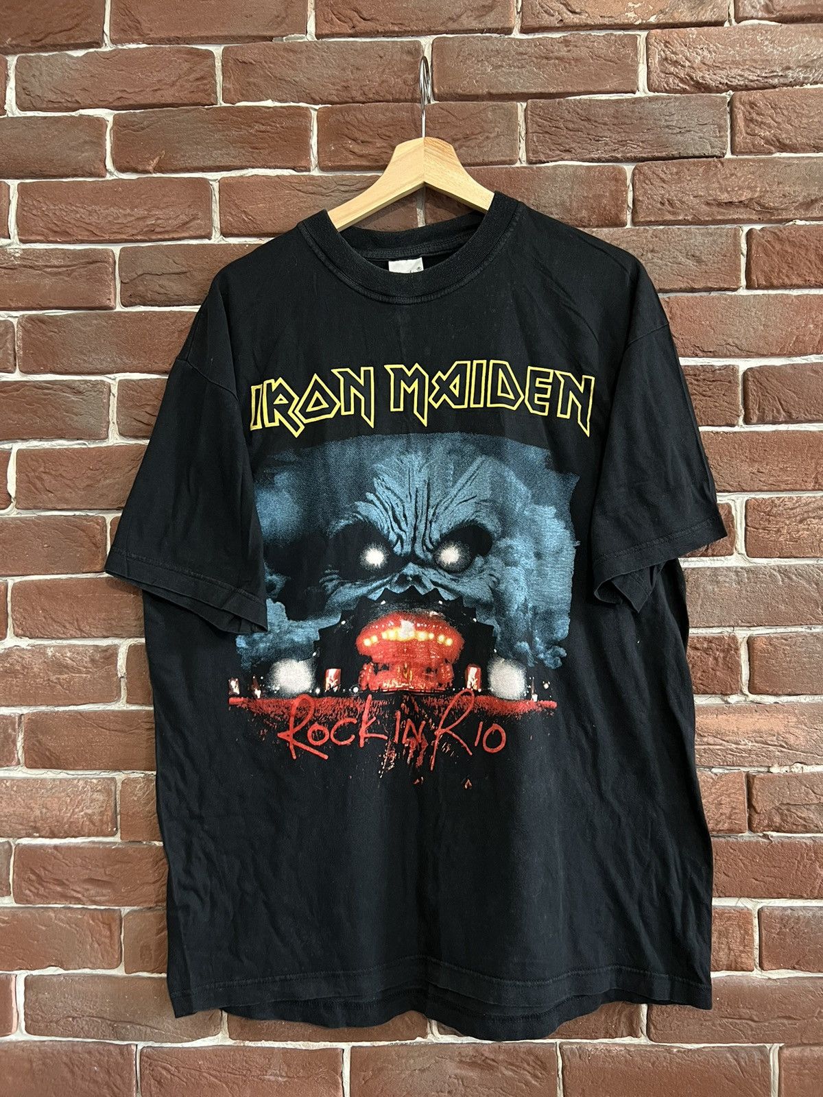 Band Tees Vintage Iron Maiden 2002 Vintage Rock in Rio Rare Band Tee Size US XL / EU 56 / 4 - 1 Thumbnail