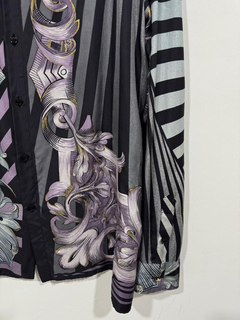 Versace Rare! Versace Baroque Printed Silk Regular Shirt Size US XL / EU 56 / 4 - 5 Thumbnail