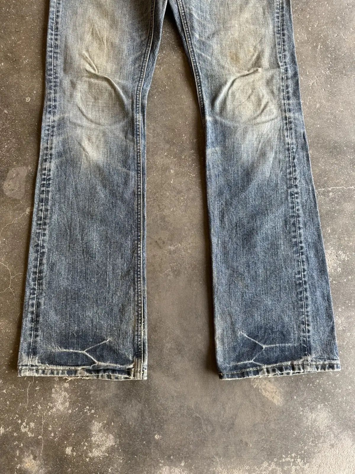 Lee W32 L33 FLARE/BOOTCUT VTG LEE JEANS RARE PATINA DENIM PANTS Size US 32 / EU 48 - 5 Thumbnail