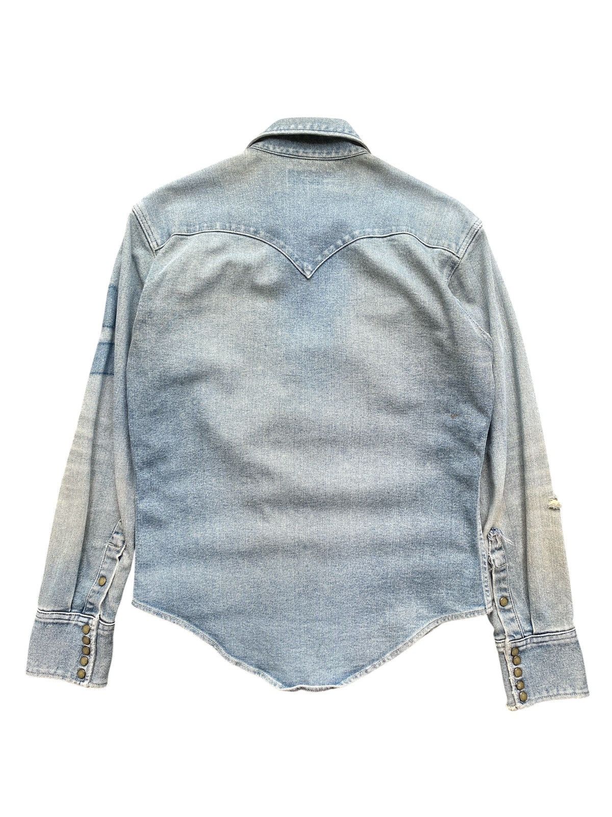 If Six Was Nine 2000s Distressed Led Rechwe LGB Style Denim Shirt Size US M / EU 48-50 / 2 - 13 Thumbnail