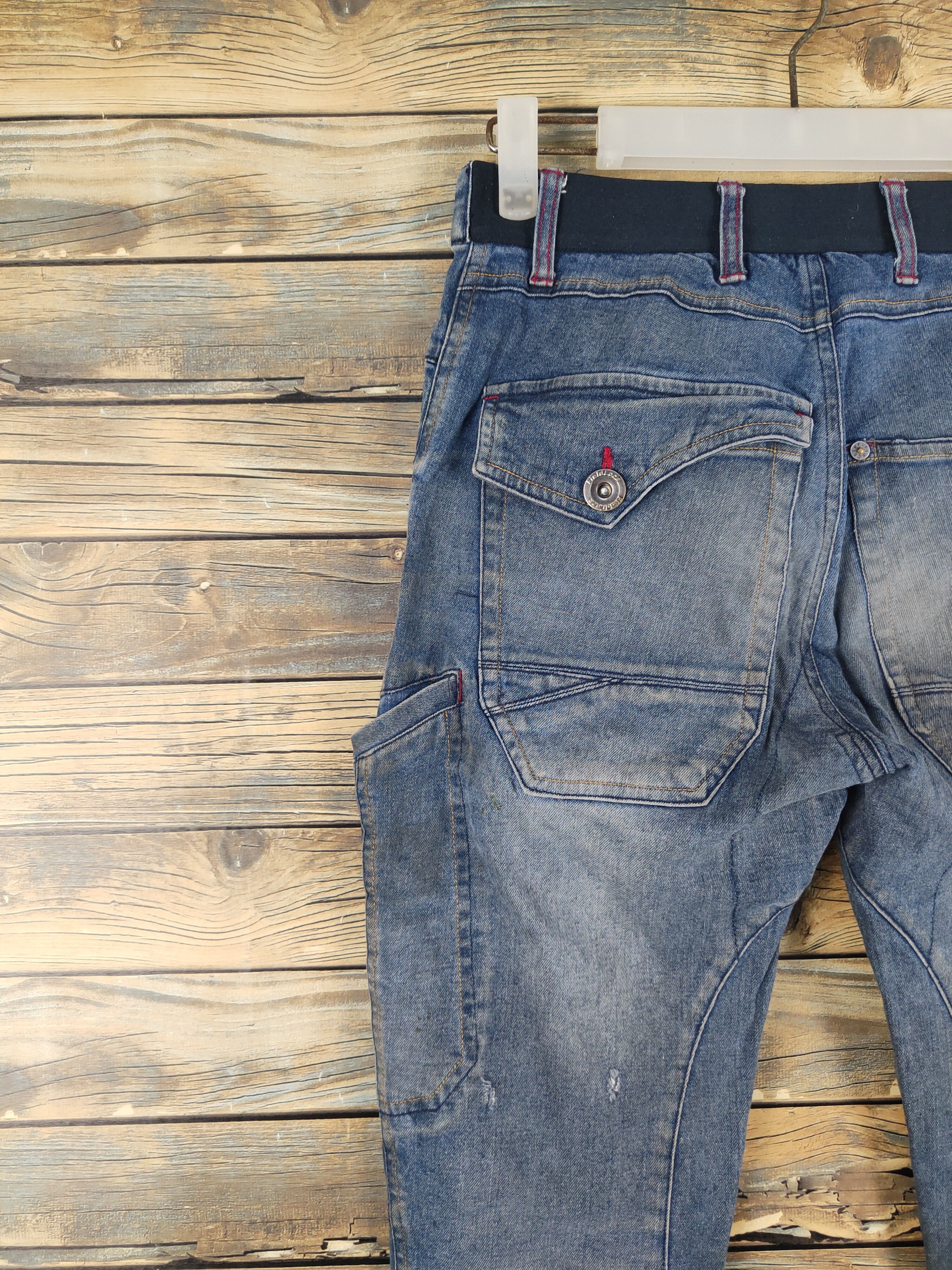 Japanese Brand FieldCore Blue Distressed Ripped Jeans #W2083 Size US 28 / EU 44 - 8 Thumbnail