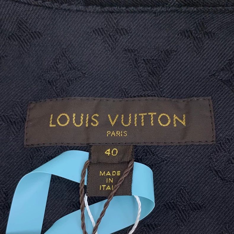 Louis Vuitton Louis Vuitton Black logo full print cotton lapel single br Size S / US 4 / IT 40 - 5 Thumbnail