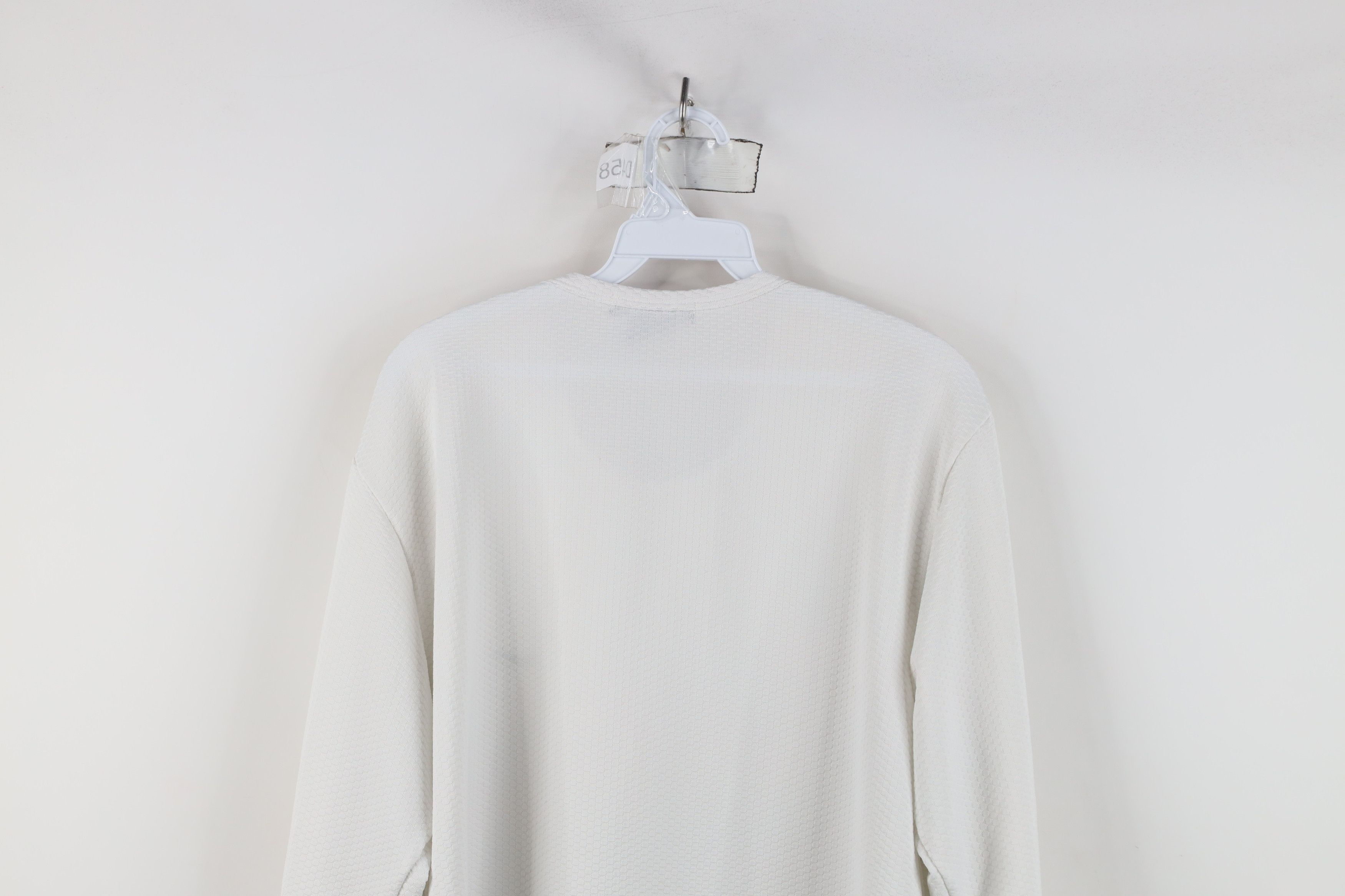 Nike × Vintage Vintage 90s Y2K Nike Sphere Mini Swoosh Thermal Knit T-Shirt Size US XL / EU 56 / 4 - 12 Thumbnail