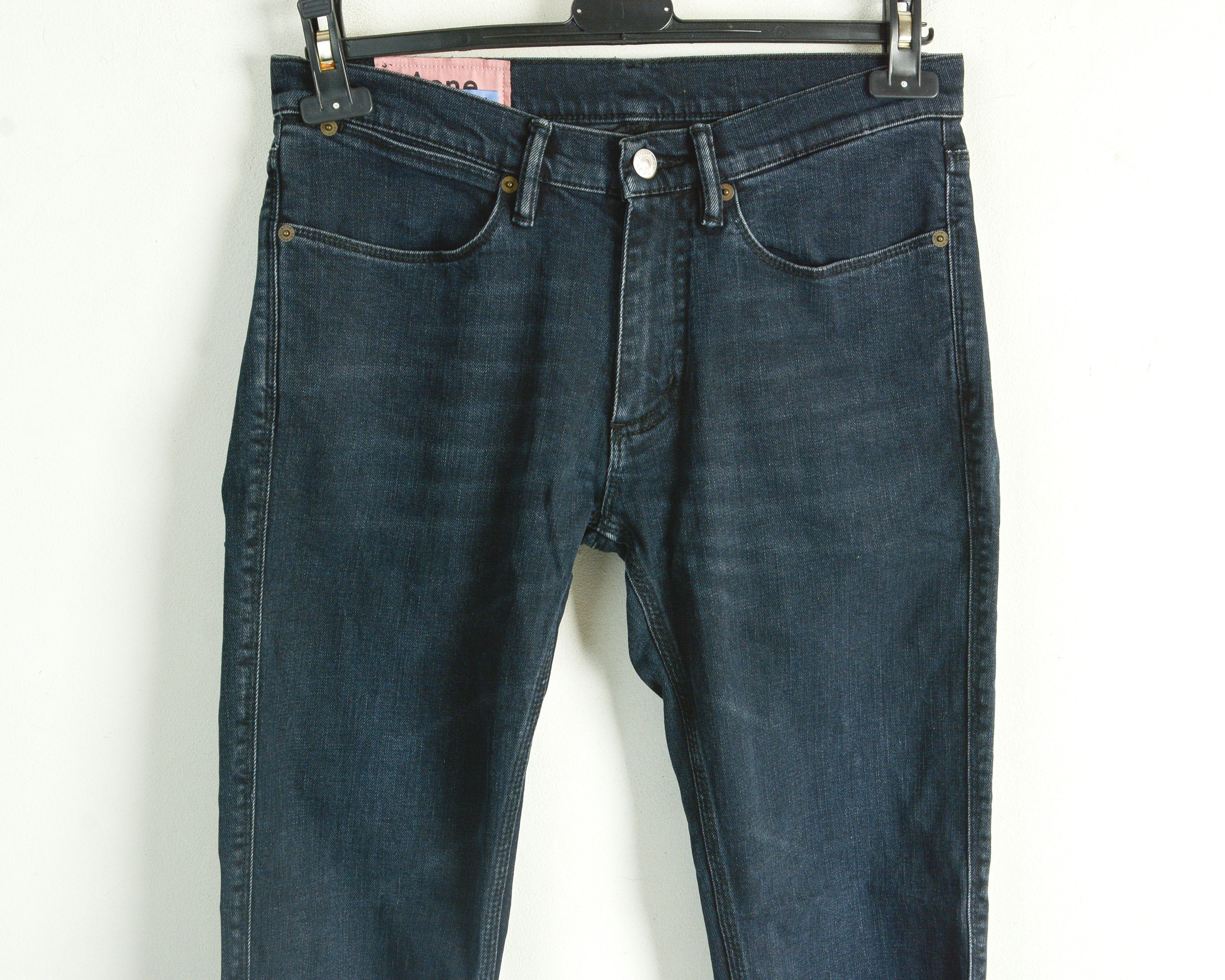 Acne Studios Bla Konst Max Blue Black Jeans W30 L30 Denim Taper Slim Size US 30 / EU 46 - 2 Thumbnail