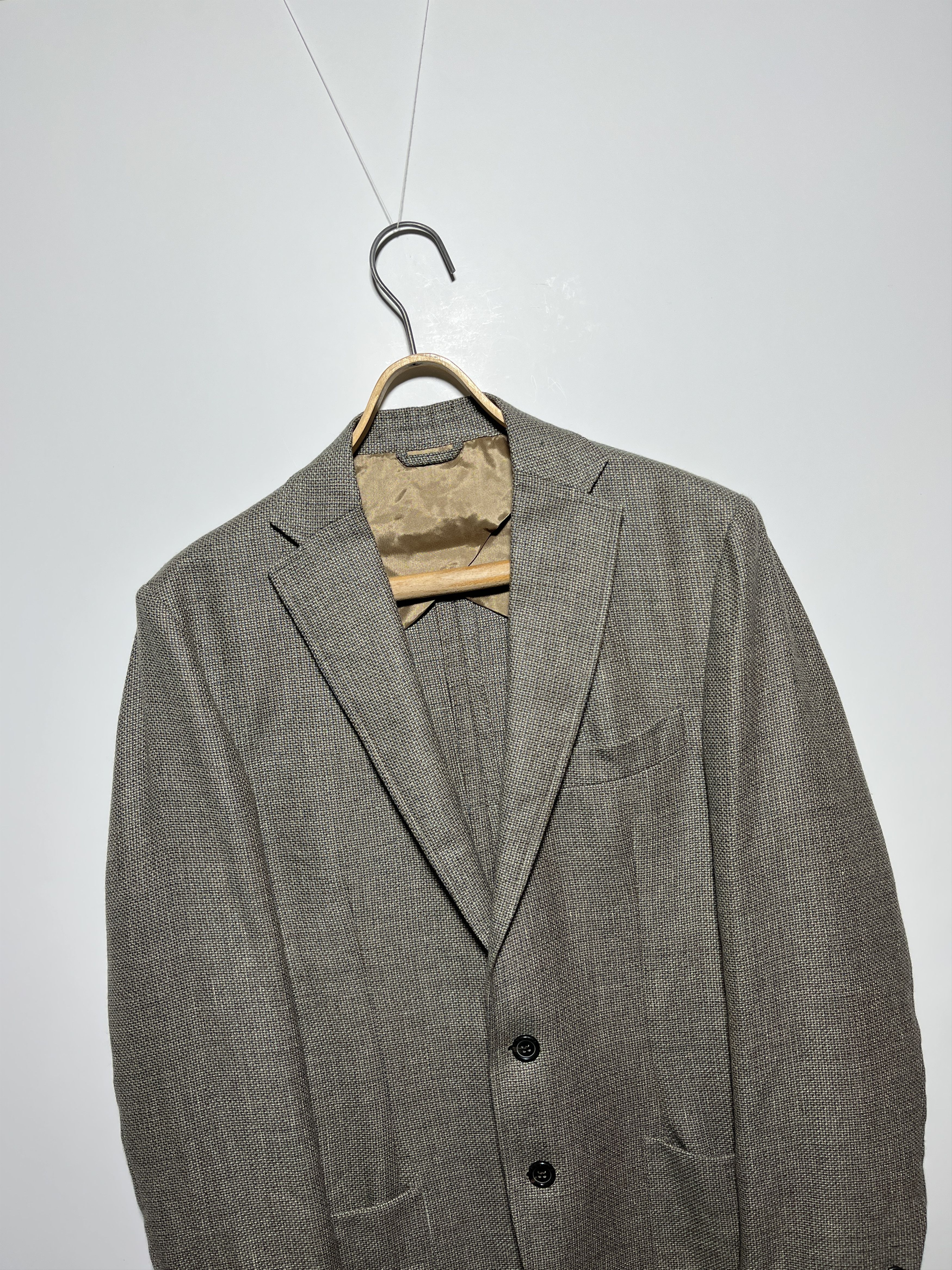 Beretta Beretta Linen / Wool Unlined Sport Coat Blazer Size 40 Size 40R - 4 Thumbnail