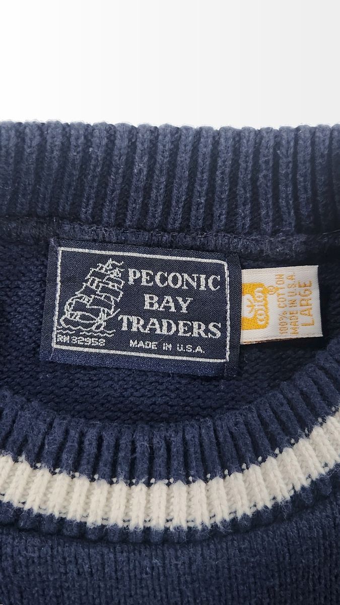 Other Peconic Bay Traders 90s Crewneck Knit Sweater Mens Large USA Size US L / EU 52-54 / 3 - 3 Thumbnail
