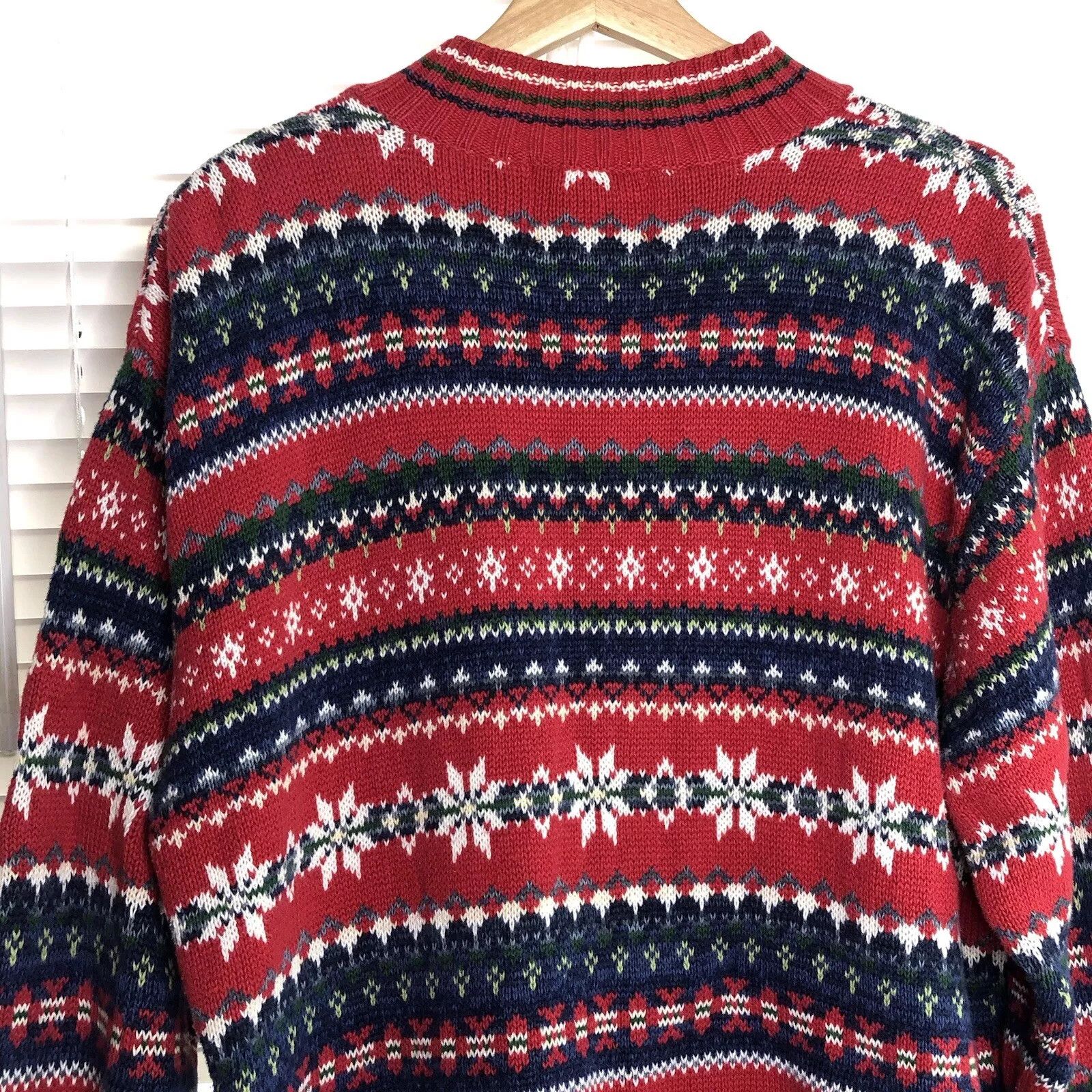 Other Vtg 80s Heirloom Christmas Knit Sweater XL Red Cardigan Size XL / US 12-14 / IT 48-50 - 5 Thumbnail