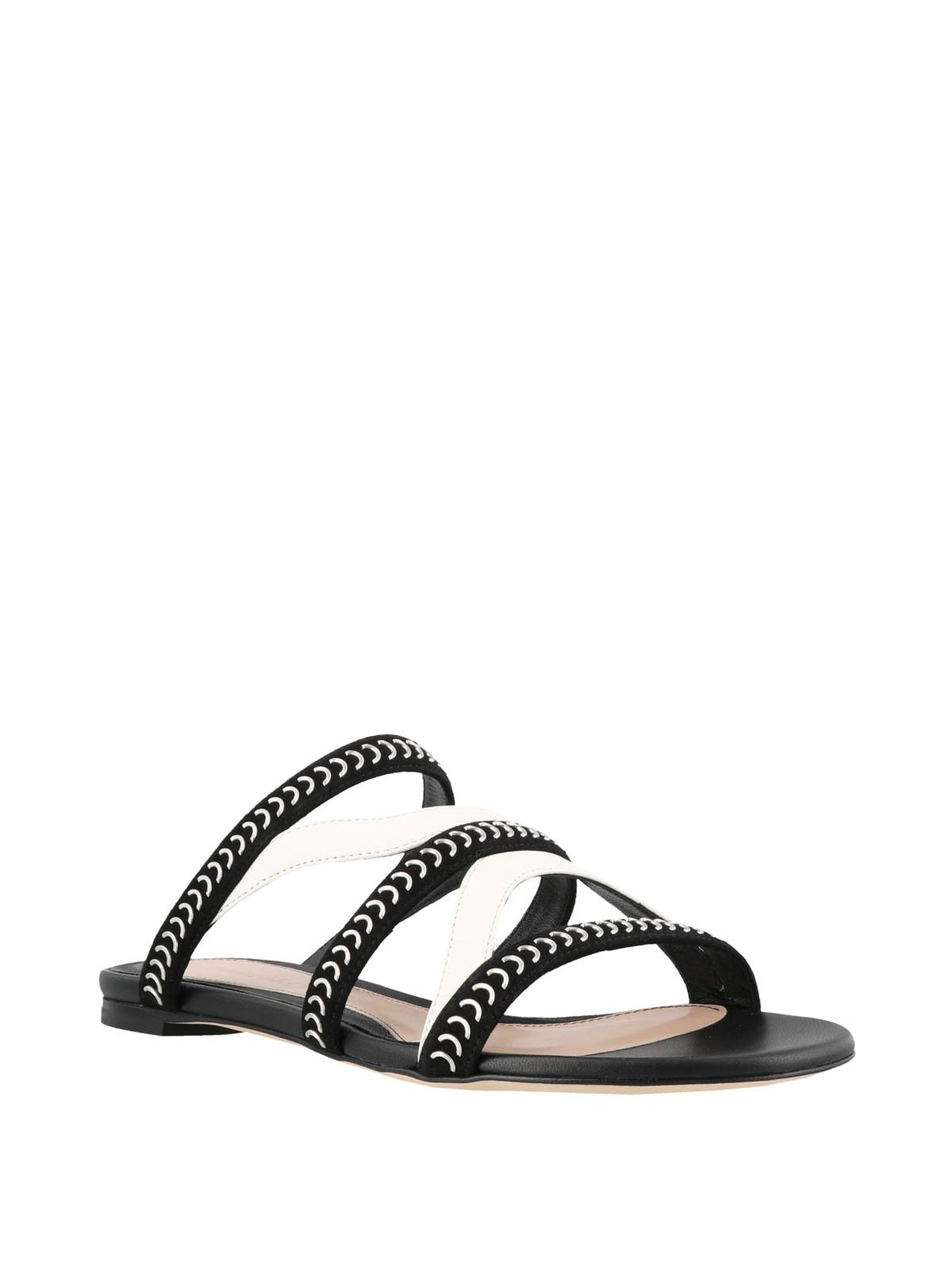 Alexander McQueen o1y0225 Sandals in White & Black Size US 5 / IT 35 - 2 Thumbnail