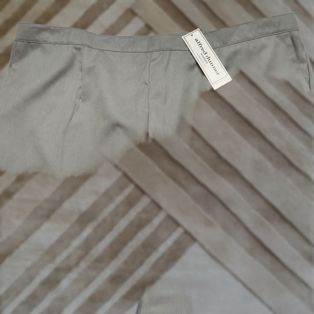 Vintage Alfred Dunner Lake Geneva Women's Plus 24W Short Pull On Pearl Grey Pants NEW P Size 42" / US 20 - 1 Thumbnail