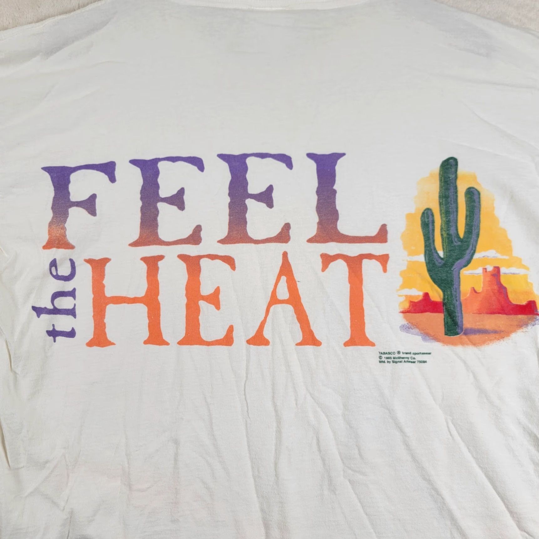 Vintage VINTAGE Tabasco Pepper Sauce 90s 1995 art T-Shirt XL White Signal Artwear Men Short Sleeve Crew Neck Jersey Cotton Single Stitch Art Size US XL / EU 56 / 4 - 5 Thumbnail