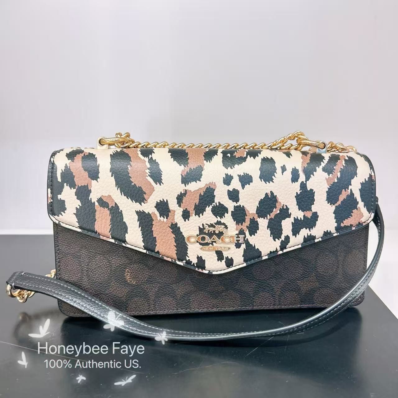 Coach Klare Envelope Crossbody Bag With Leopard Print CCD02 Size ONE SIZE - 1 Thumbnail