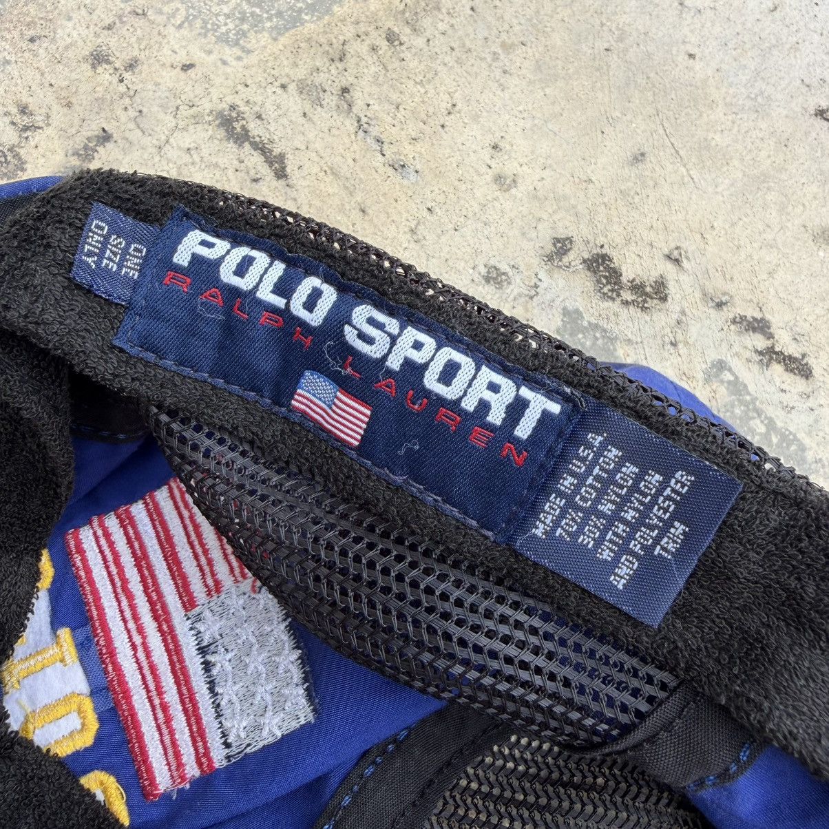Polo Ralph Lauren Rare 90’s Polo Ralph Lauren USA flag Mesh nylon camp cap Size ONE SIZE - 12 Thumbnail
