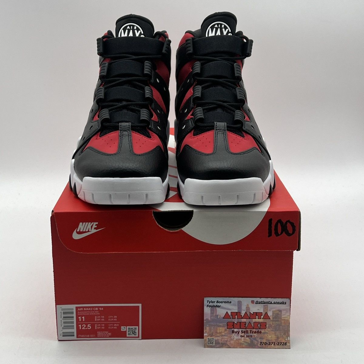 Jordan Brand Nike air max 2 black gym red Size US 11 / EU 44 - 2 Thumbnail
