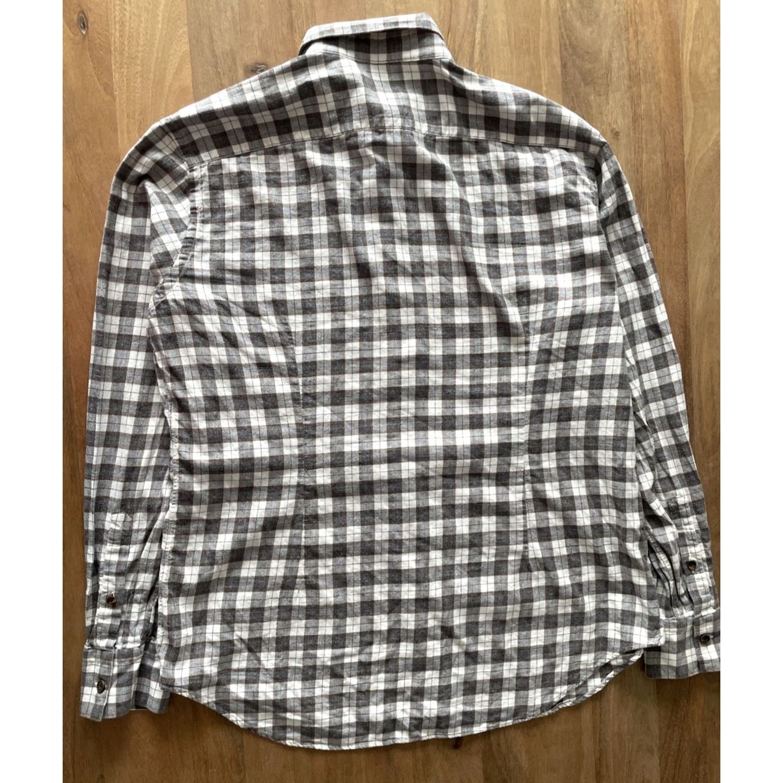 Eleventy VINTAGE Eleventy Platinum Flannel Shirt Men XL Gingham Plaid Checkered 100% Cotton Italy Size US XL / EU 56 / 4 - 2 Thumbnail