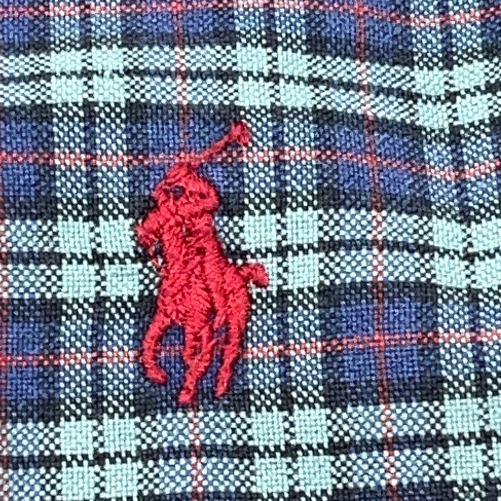 Ralph Lauren VINTAGE Ralph Lauren Shirt Men Large Blue Red Button Up Oxford Cloth Tartan Plaid OCBD - 90s Inspired, Preppy Mens Clothing Size US L / EU 52-54 / 3 - 3 Thumbnail