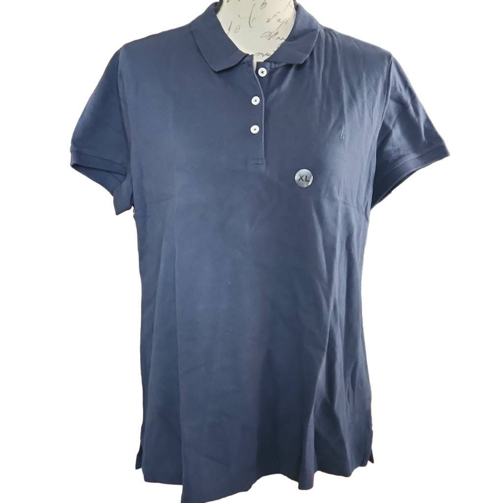 Nautica Nautica Women's Size XL Navy Short Sleeve Polo Shirt Size XL / US 12-14 / IT 48-50 - 1 Thumbnail