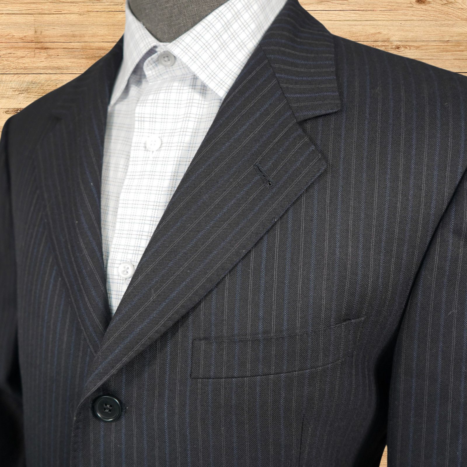 Ermenegildo Zegna Ermenegildo Zegna Blazer Mens 42S Navy 3 Button Wool Size 42S - 3 Thumbnail