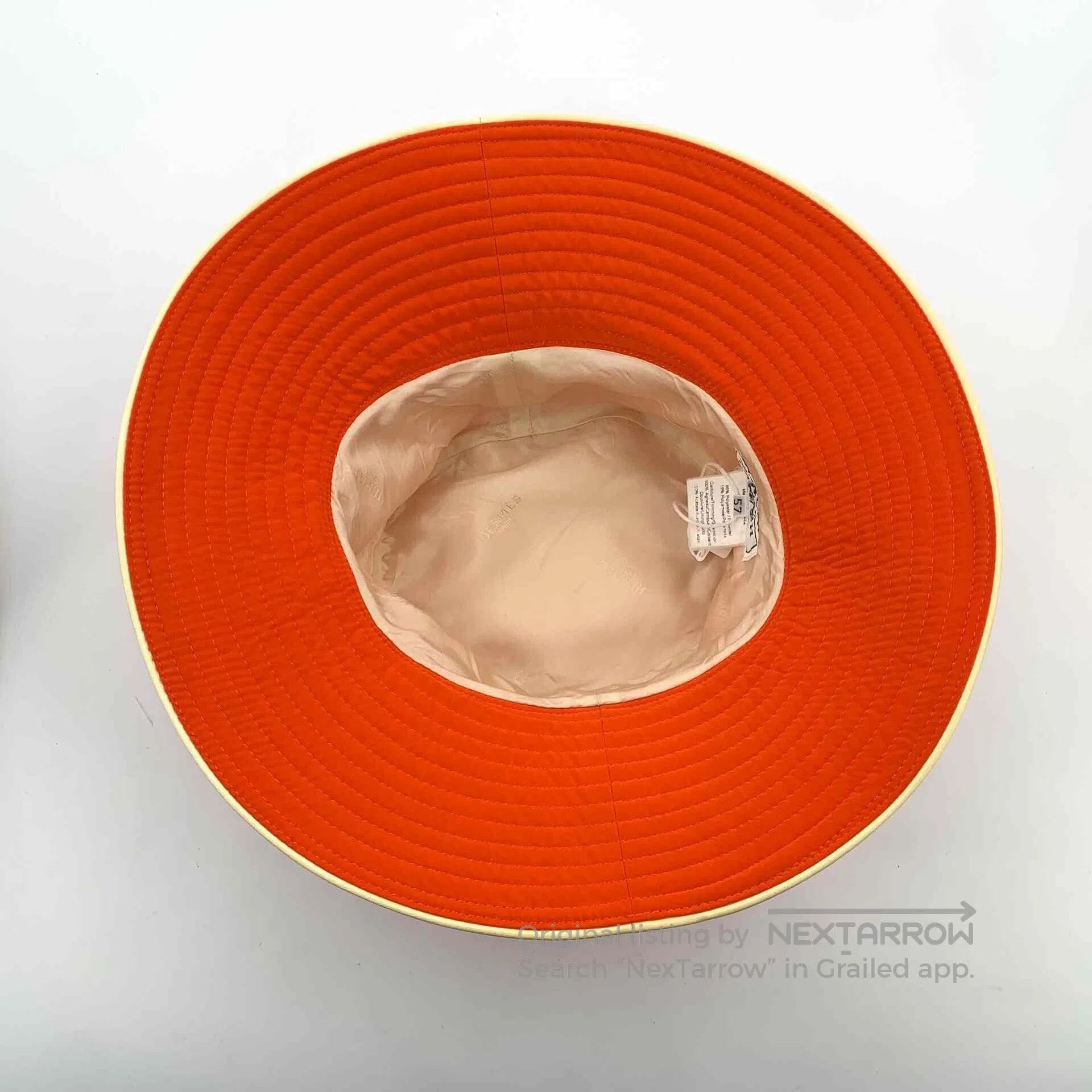Hermes Hermes Orange Casual Bucket Hat. Size ONE SIZE - 6 Thumbnail