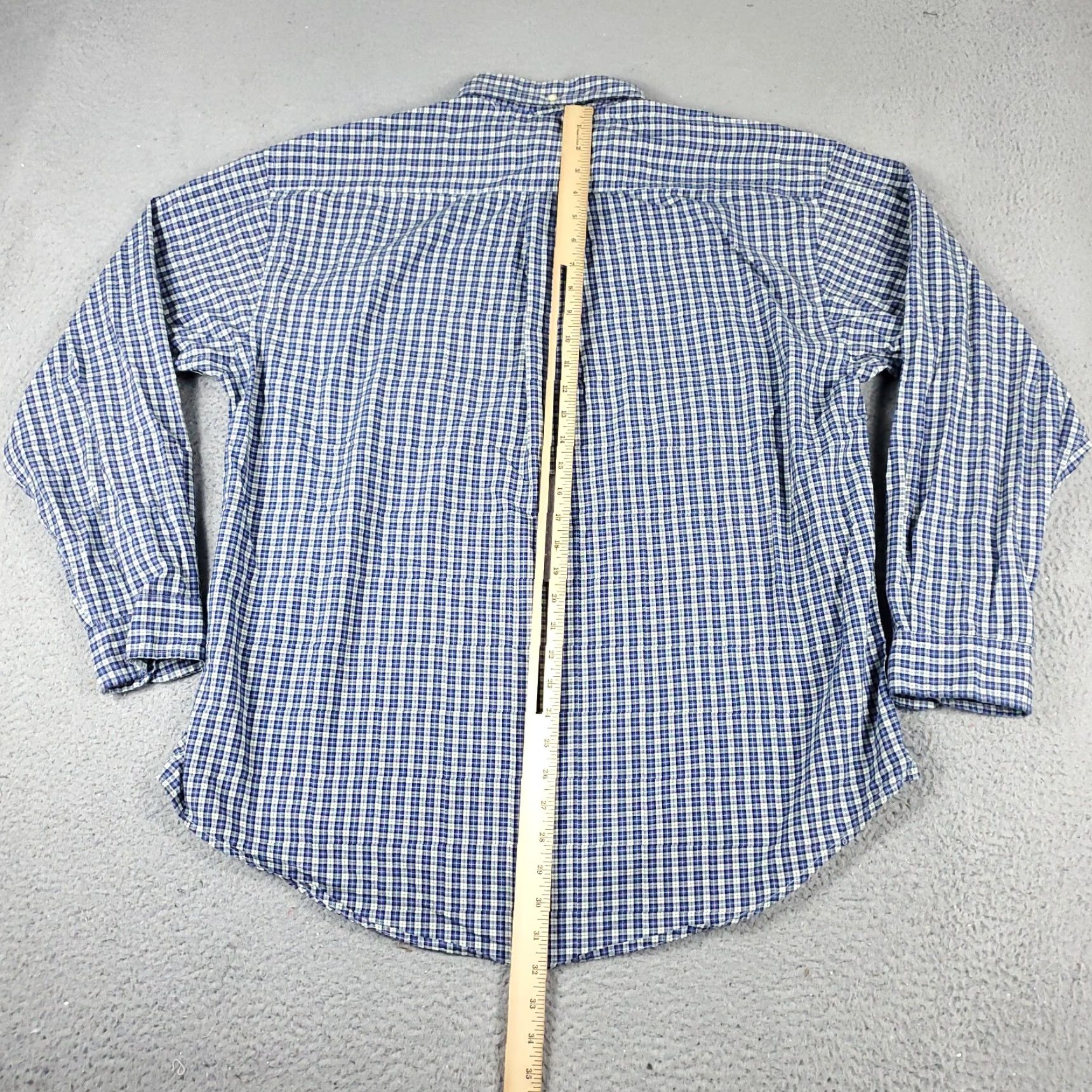 Tommy Hilfiger Tommy Hilfiger Shirt Mens XL Blue Plaid Casual Button Up Long Sleeve Size US XL / EU 56 / 4 - 4 Thumbnail