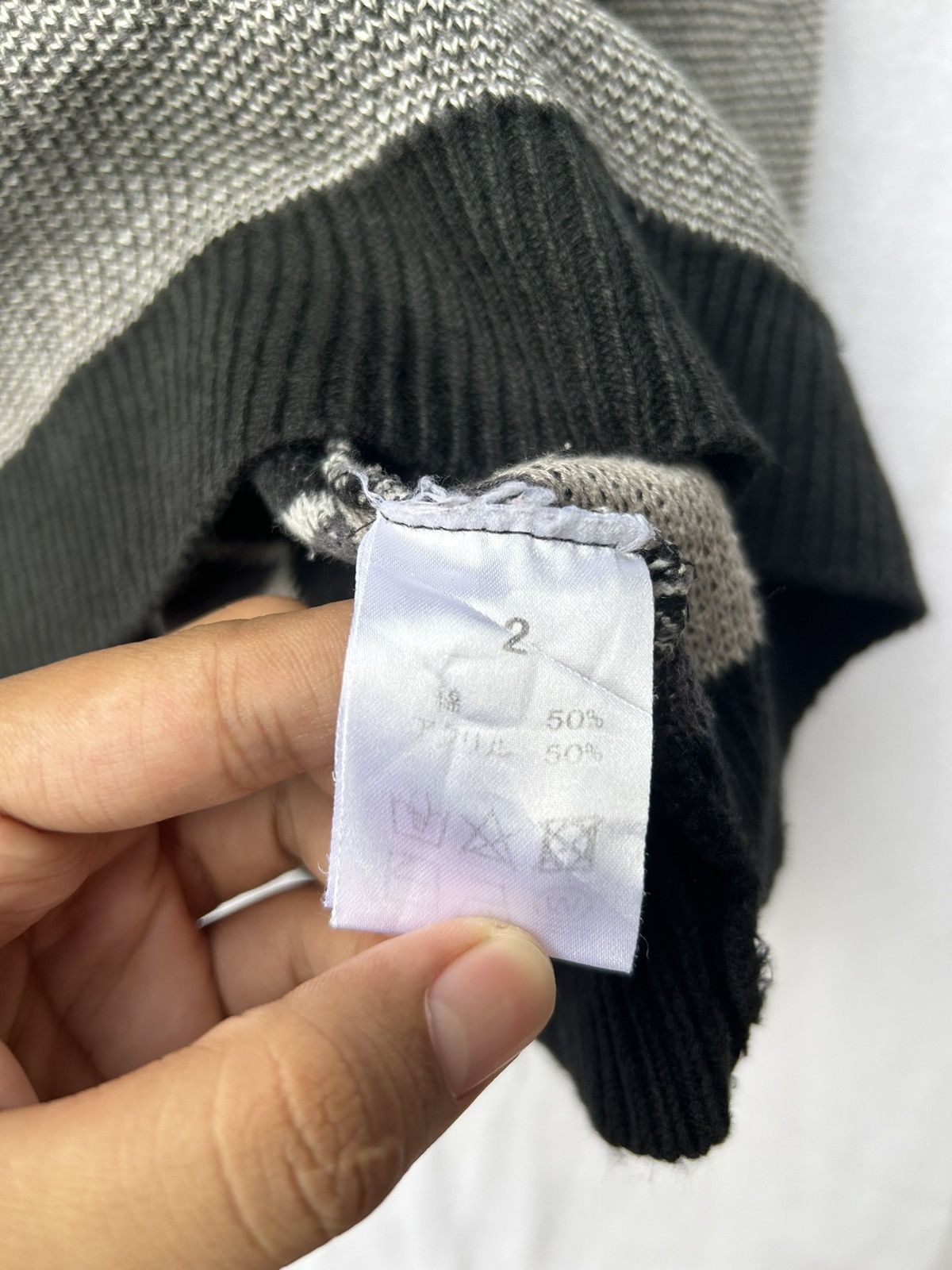 Japanese Brand × STUDIOUS Studious japanese reversible knit longsleeve Size US L / EU 52-54 / 3 - 6 Thumbnail