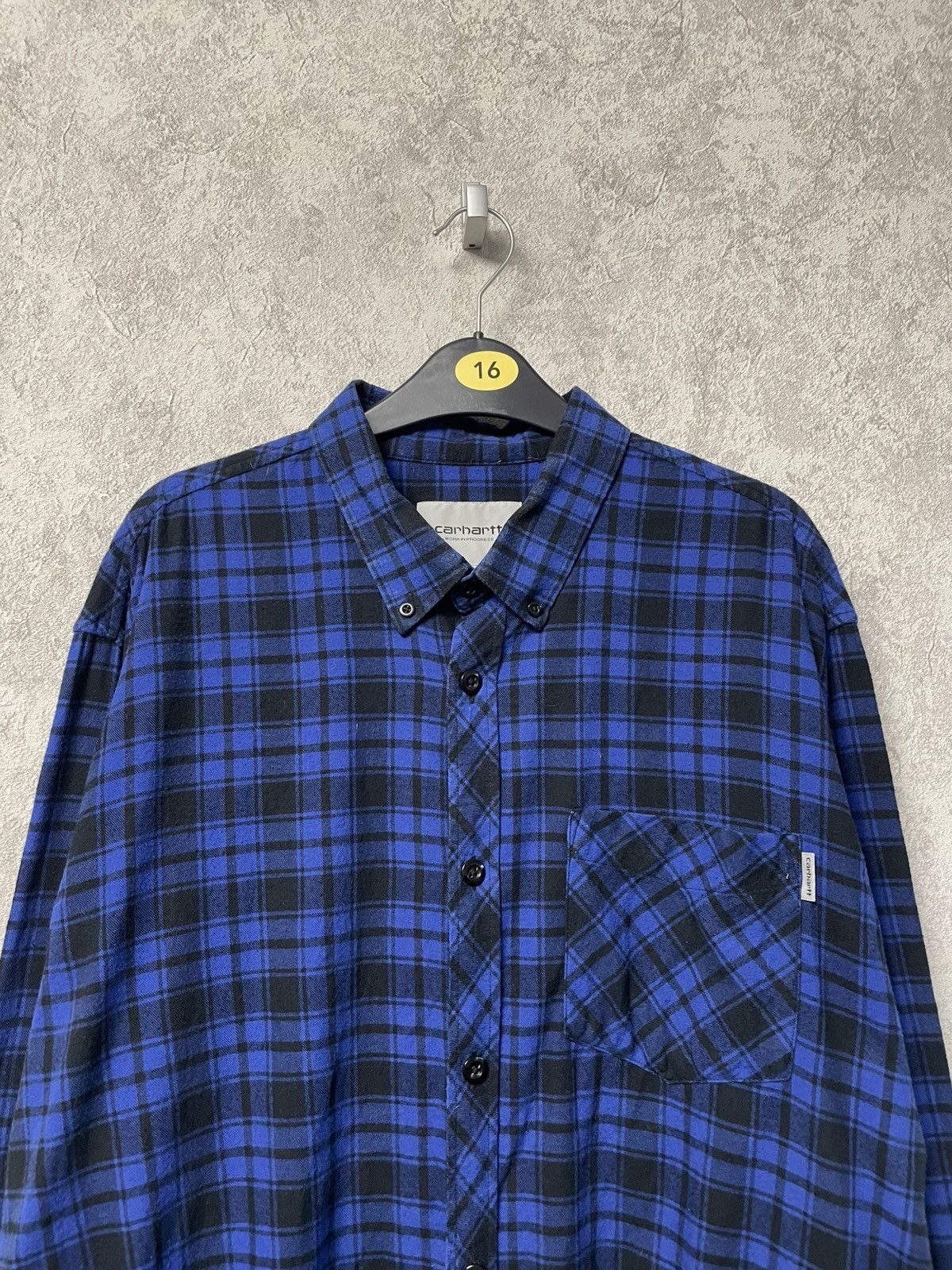 Carhartt Carhartt Blue Flannel Long Sleeve Button-Up Shirt Size US XL / EU 56 / 4 - 2 Thumbnail