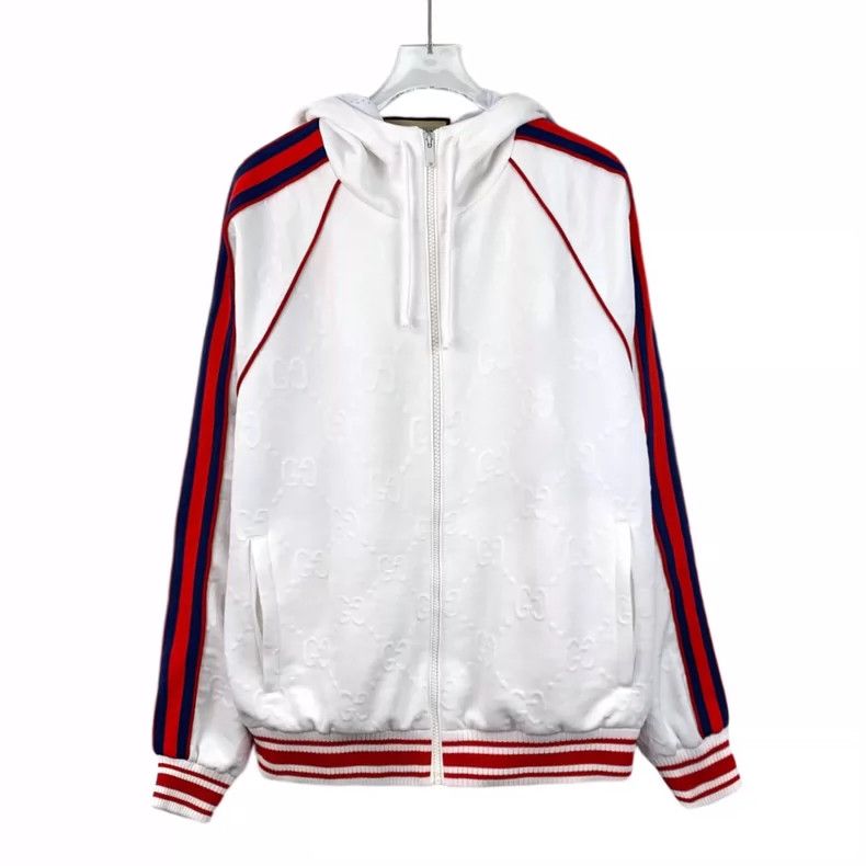 Gucci Gucci White Logo Hooded Jacket with Stripes- DMC Size US XS / EU 42 / 0 - 1 Thumbnail
