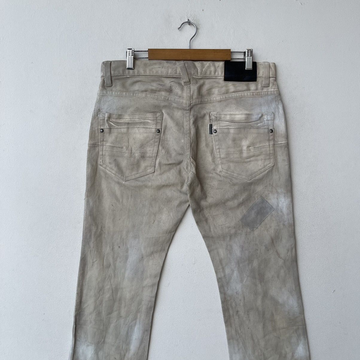 Tornado Mart Flared Archival Tornado Mart "Dirty Wash" Waxed Denim Jeans Size US 32 / EU 48 - 10 Thumbnail